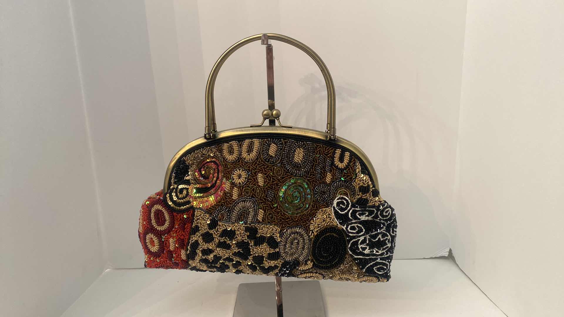 Photo 1 of CHICOS BEADED BAG 13” x 9” excluding handles