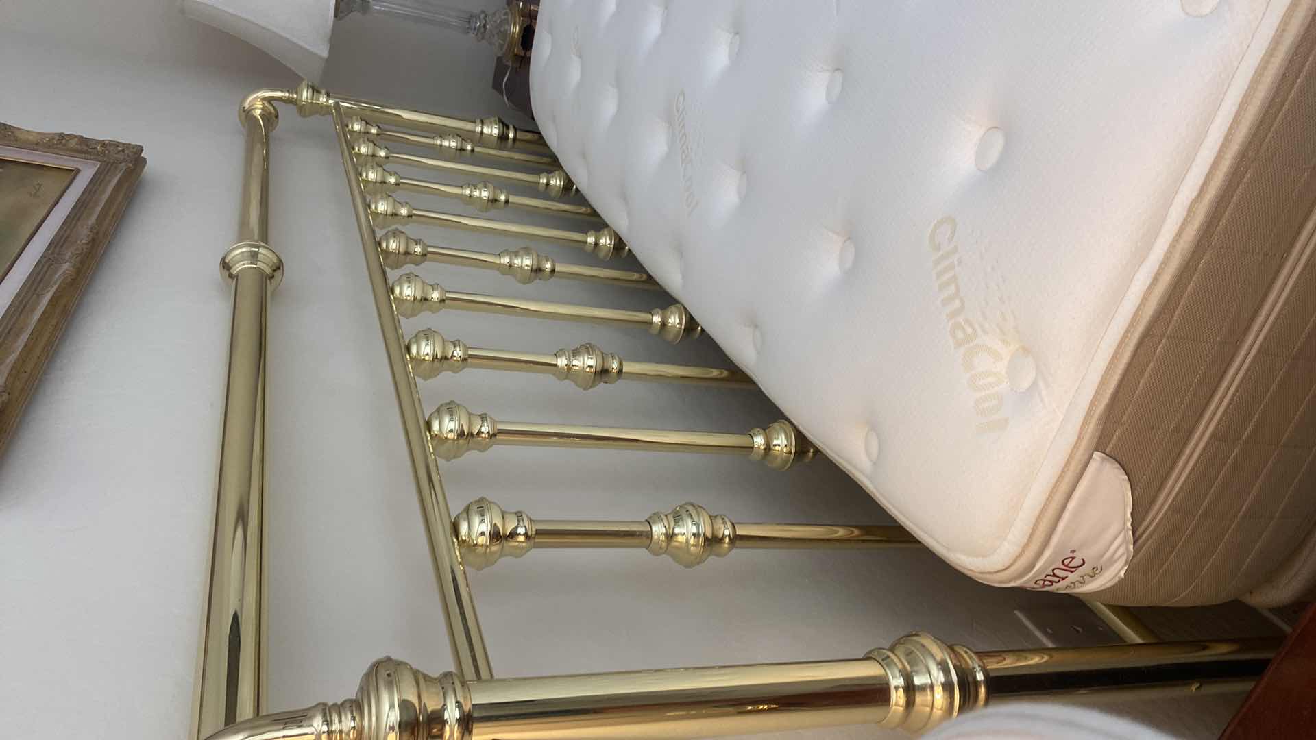 Photo 1 of KING SIZE BRASS HEADBOARD, INCLUDES STANDARD BEDFRAME HEADBOARD MEASURES 80” x 54” (mattress sold separately)