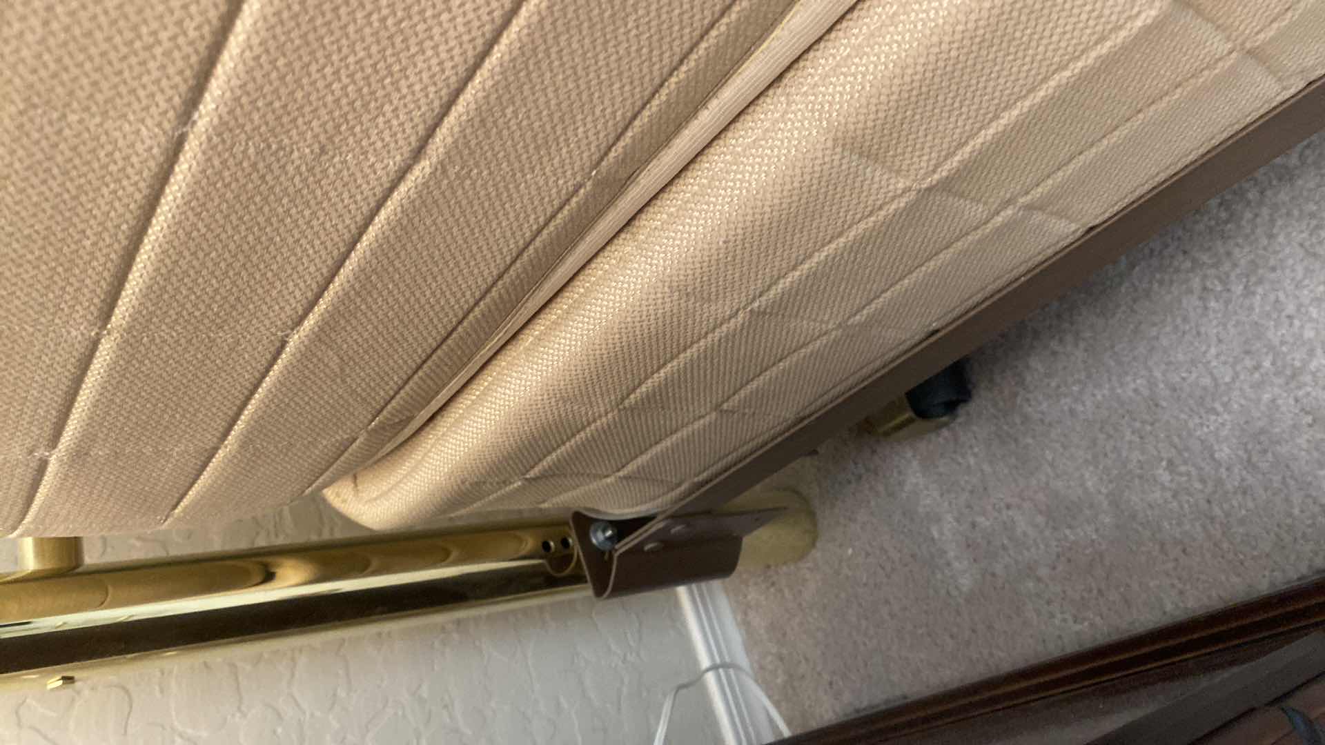 Photo 1 of KING SIZE BRASS HEADBOARD, INCLUDES STANDARD BEDFRAME HEADBOARD MEASURES 80” x 54” (mattress sold separately)