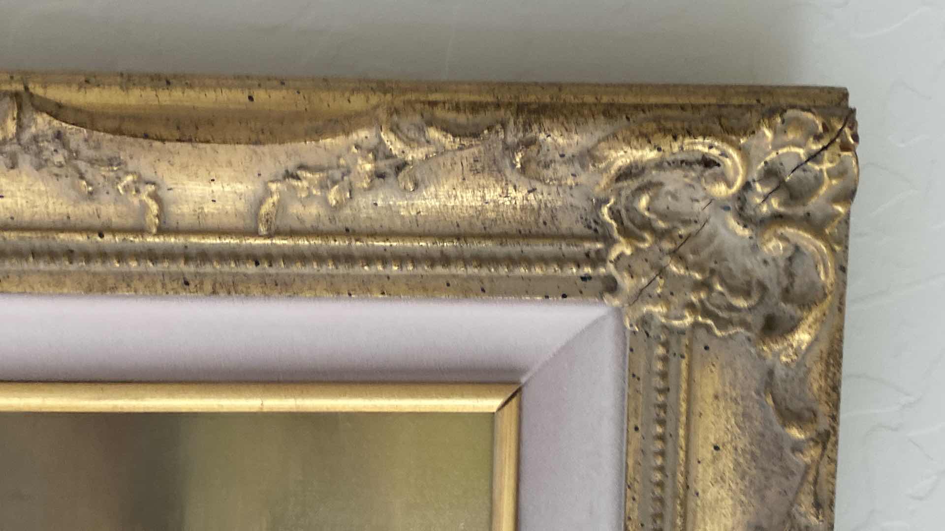 Photo 1 of ANTIQUE GOLD ORNATE FRAMED ORIGINAL OIL ON CANVAS ARTWORK BY ARTIST LYNN LUPETTI ESTIMATED VALUE $1600 IN JUNE 1983,
 25" X 43"  (UNFRAMED 18” X 36”)