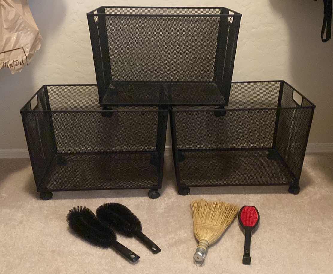 Photo 1 of 3 ROLLING STORAGE 18” x 14” H 13” & LINT BRUSHES