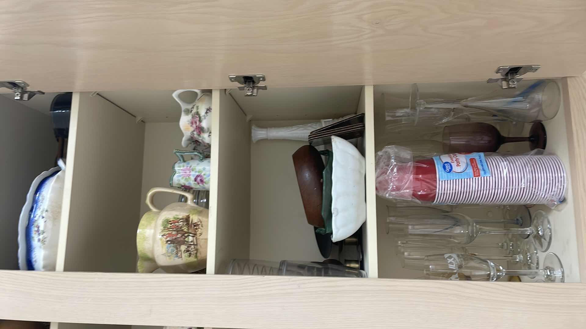 Photo 1 of CONTENTS OF KITCHEN CABINET - GLASSWARE CUPS & MORE