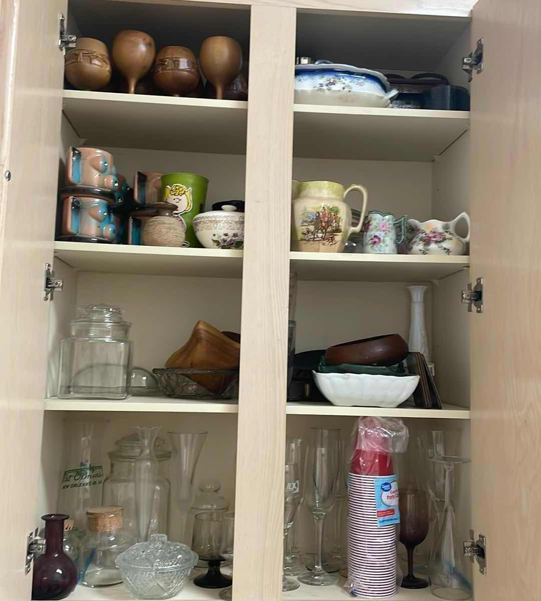 Photo 1 of CONTENTS OF KITCHEN CABINET - GLASSWARE CUPS & MORE