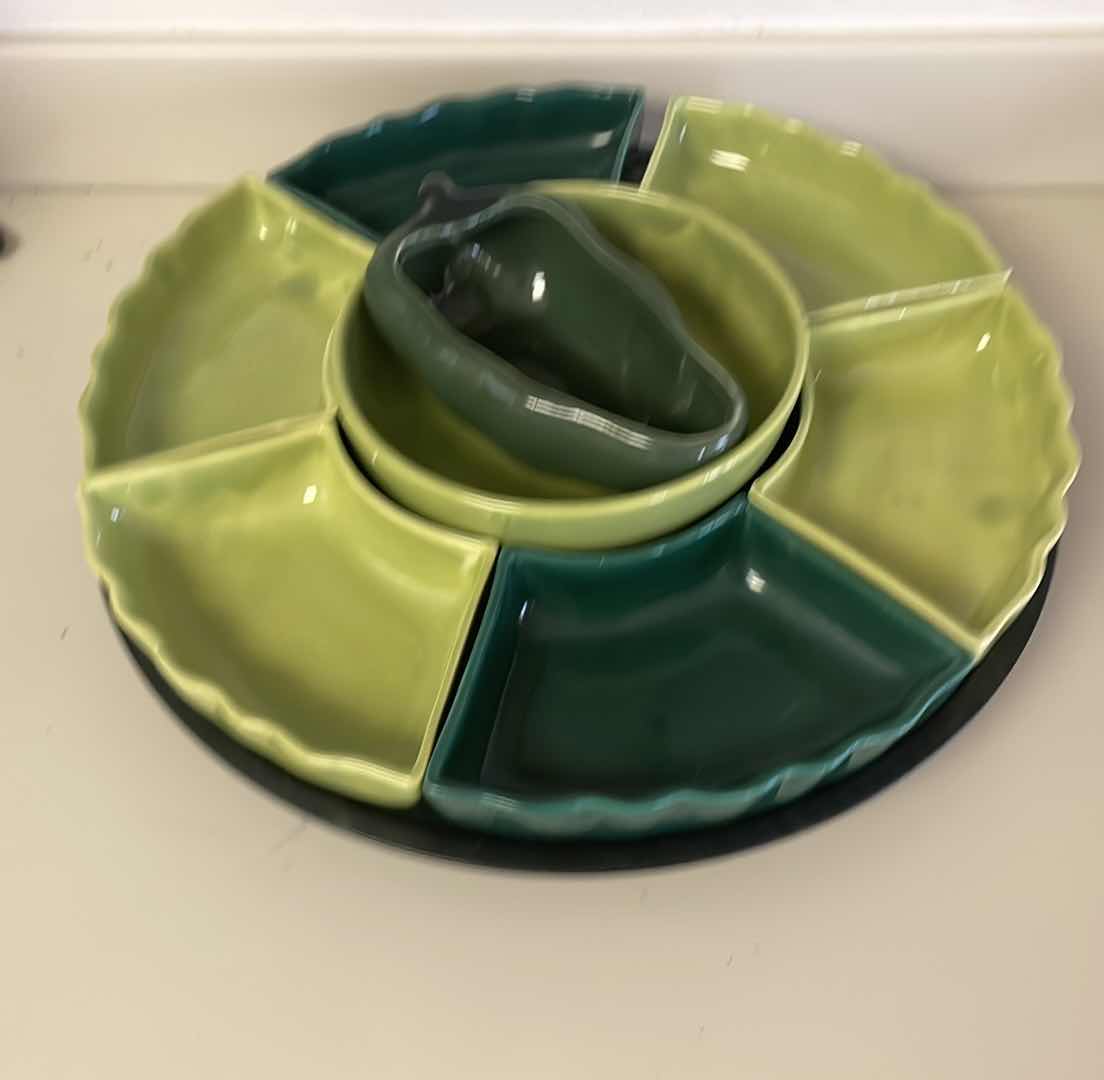 Photo 1 of HORS D’OEUVRES LAZY SUSAN SERVING 9 PC