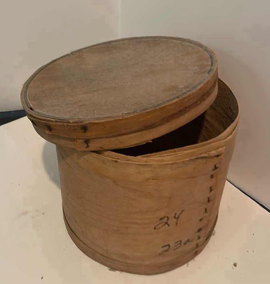 Photo 1 of ANTIQUE WOODEN GRAIN STORAGE 12”