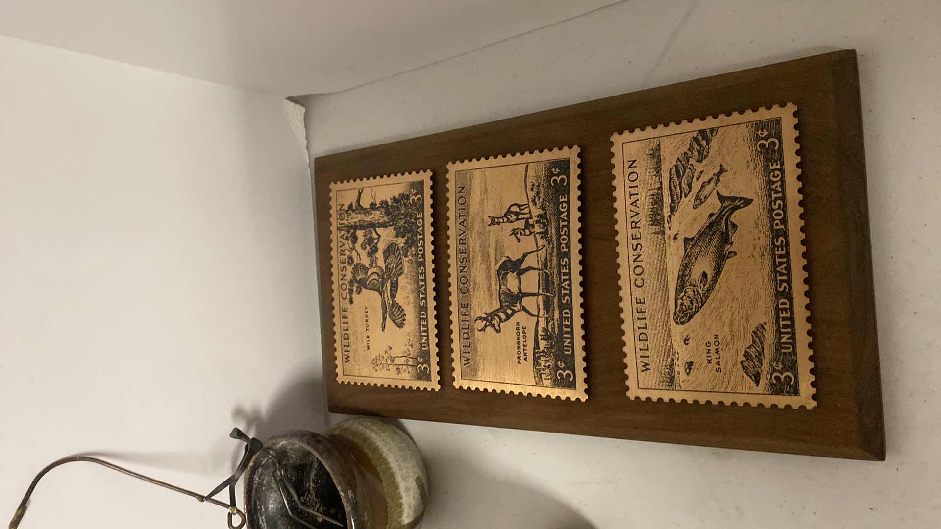 Photo 1 of METAL FISHING STATUE 14” AND PLAQUES 