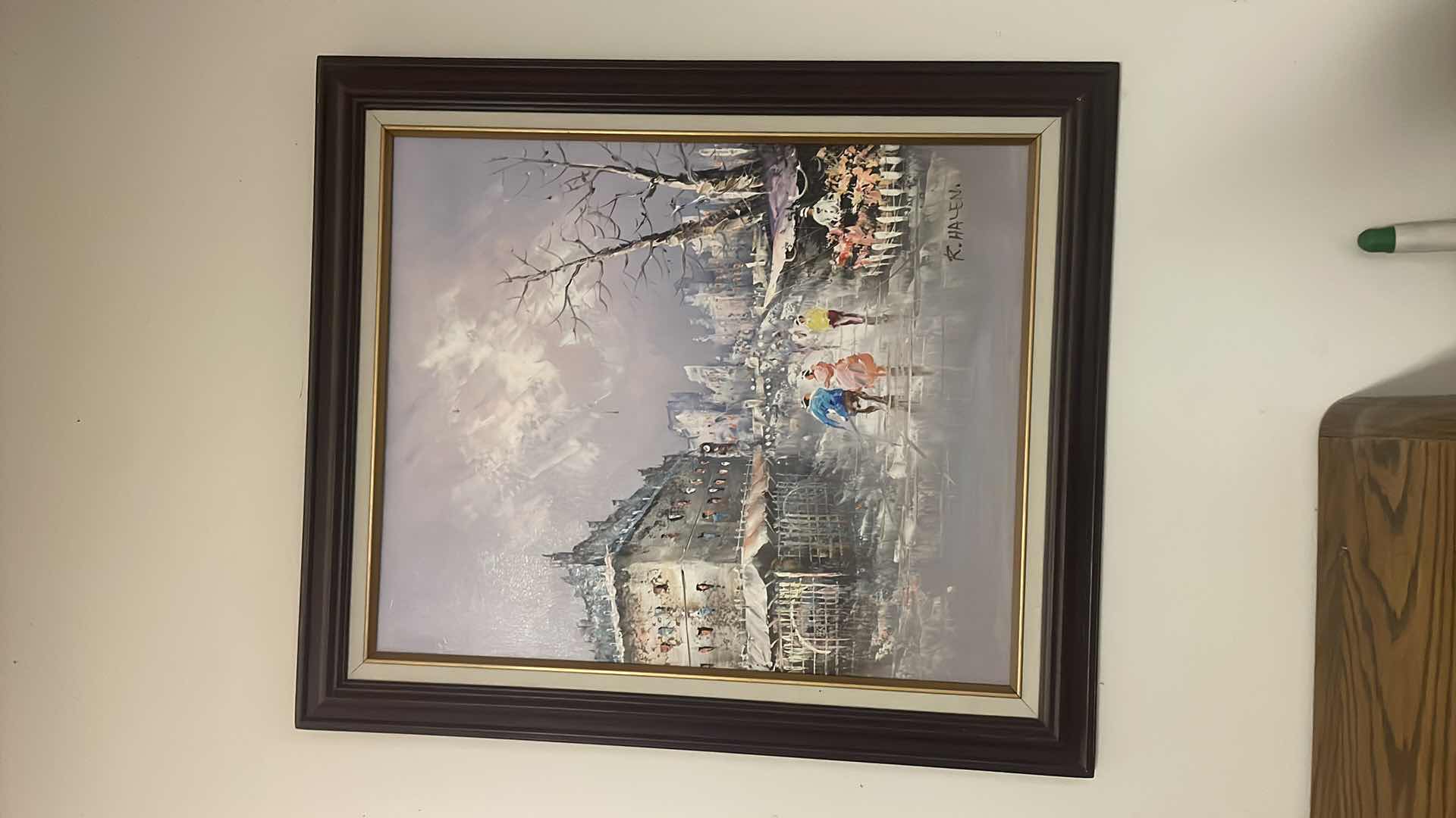 Photo 1 of FRAMED OIL ON CANVAS PAINTING SIGNED R. HALEN ARTWORK 31” x 25”