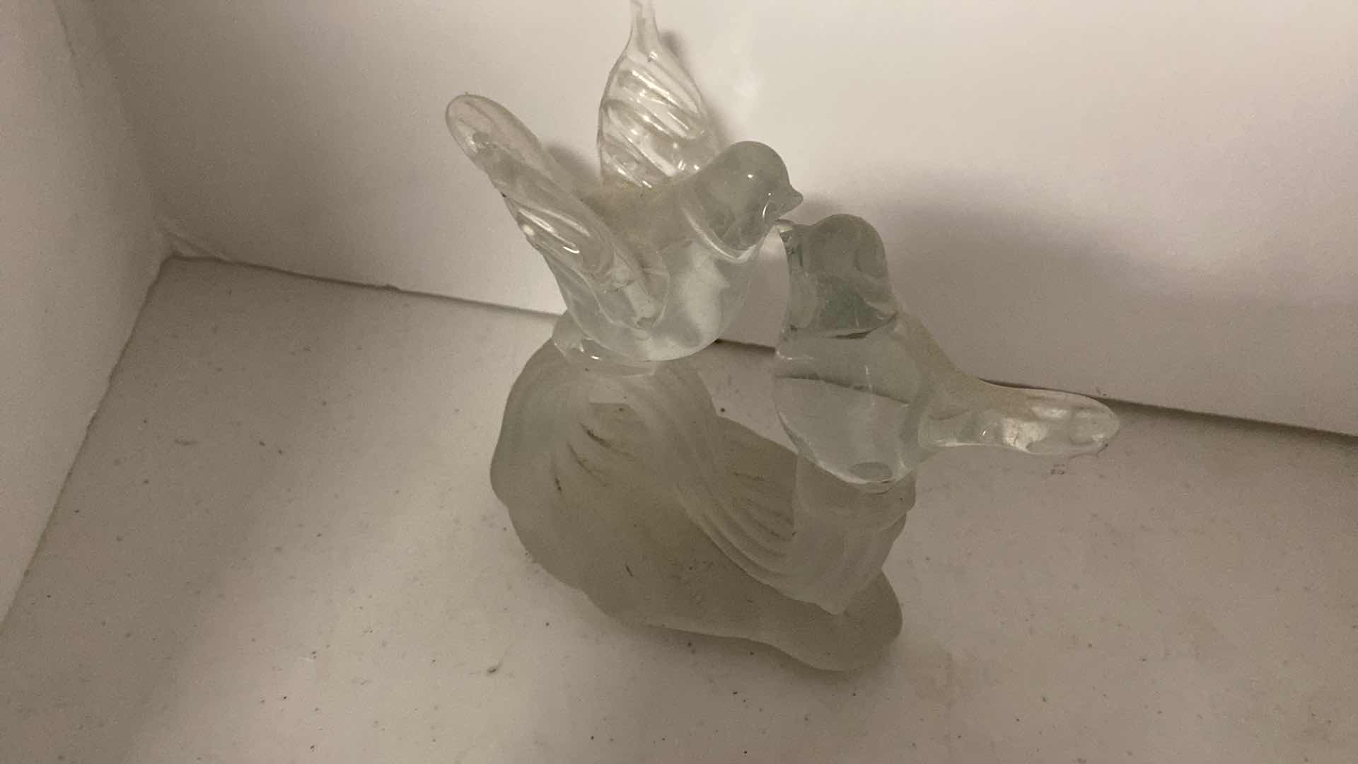 Photo 1 of 2 WALL GOLD RIMMED PLATES FROM ITALY 6” VASE AND GLASS BIRD