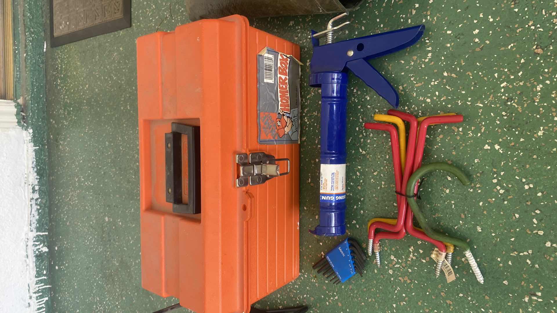 Photo 1 of 7-GARAGE-PLASTIC TOOL BOX TARP HOOKS & MORE