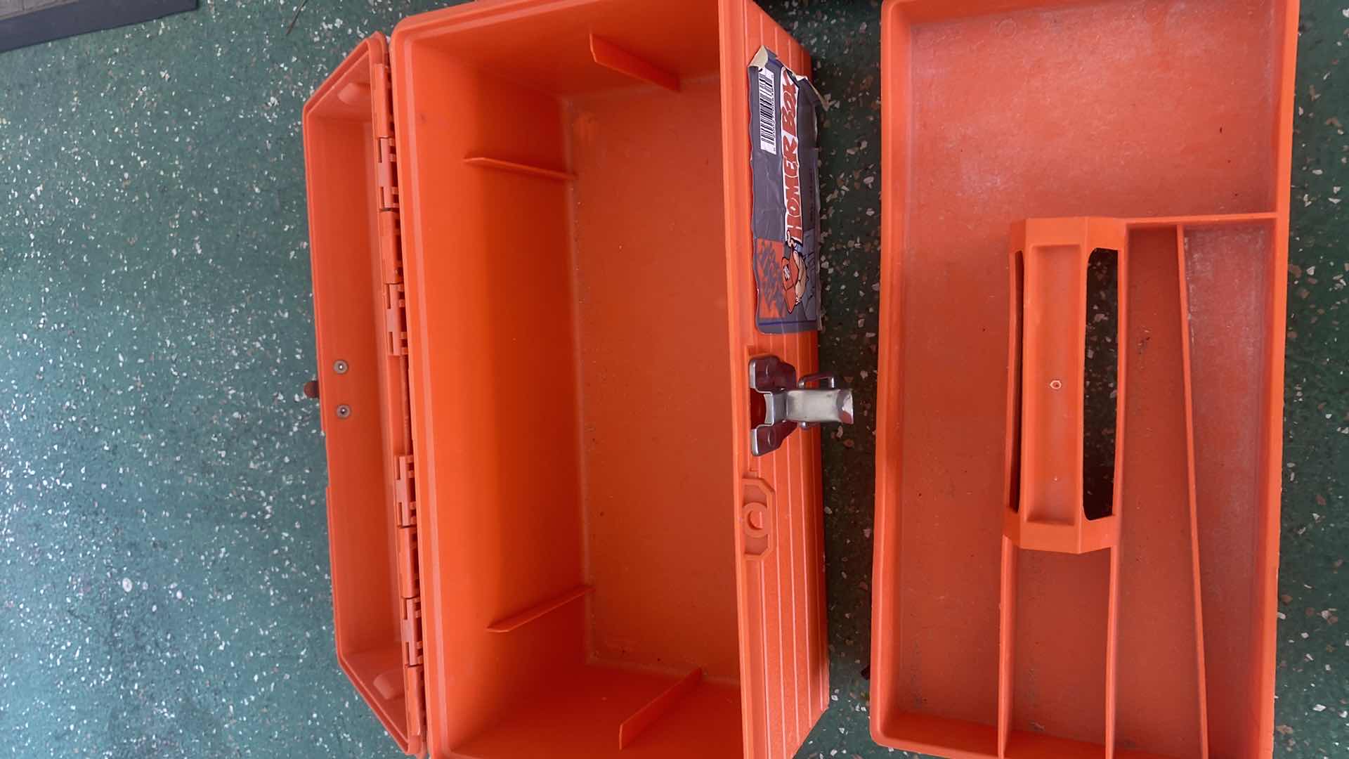 Photo 1 of 7-GARAGE-PLASTIC TOOL BOX TARP HOOKS & MORE
