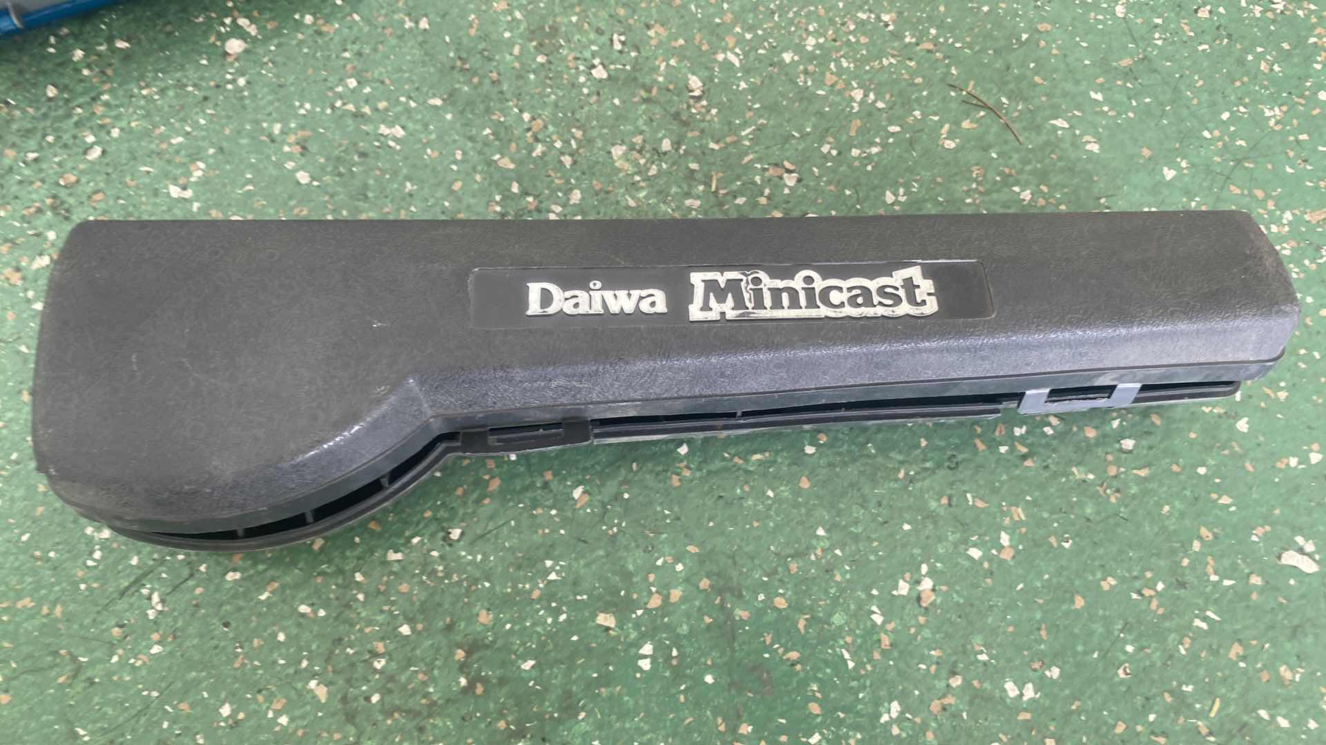 Photo 1 of 2-DAIWA MINI CAST FISHING POLES IN CASE, PLANO TACKLE & PLASTIC OWL (0wl is missing stopper on bottom)