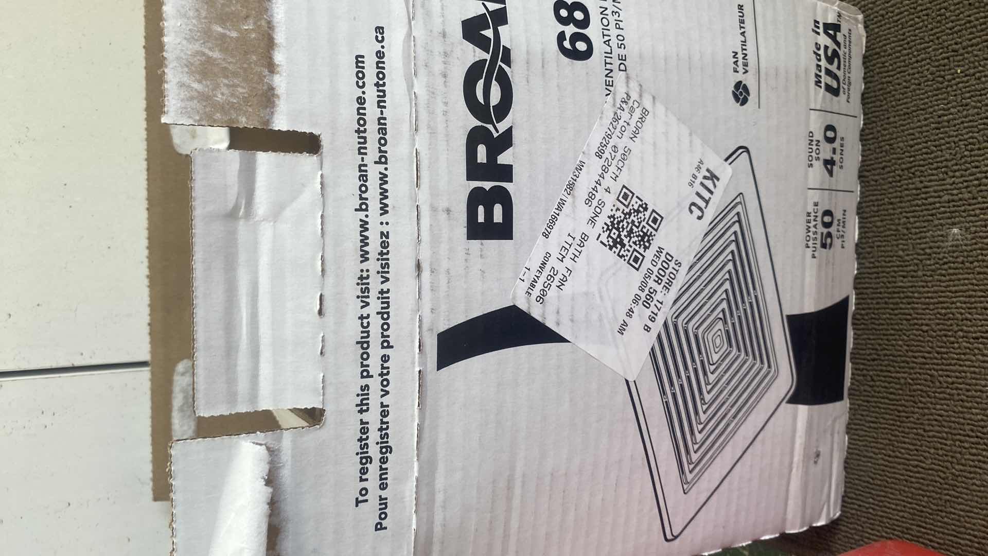 Photo 1 of BROAN VENTILATION FAN & 2 1 gal 4 oz GAS CANS