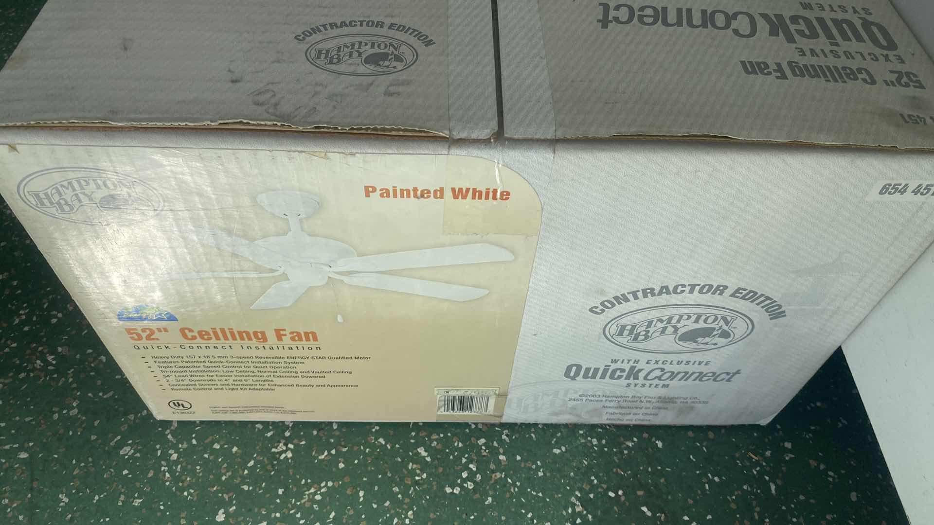 Photo 1 of HAMPTON BAY 52” QUICK CONNECT CEILING FAN