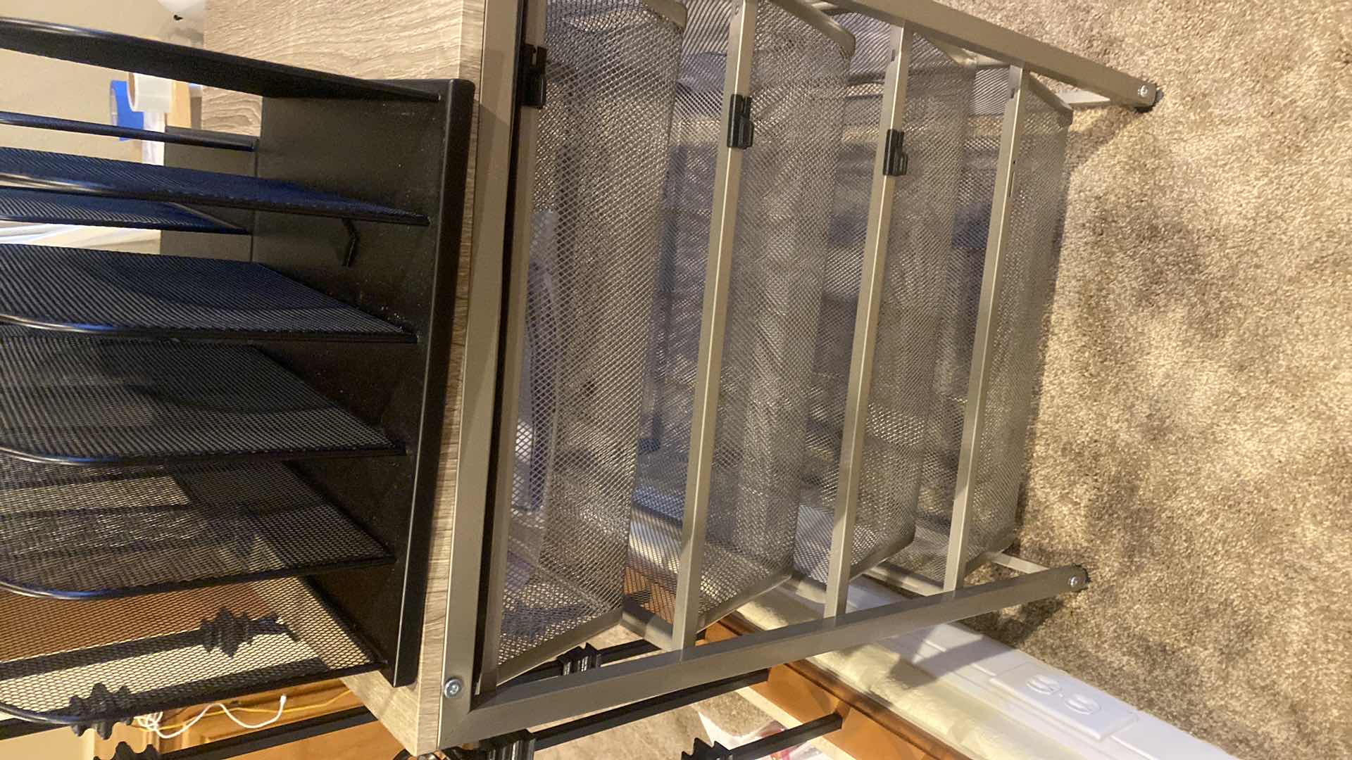 Photo 1 of 4 BASKET STORAGE UNIT 19“ x 19“ H27” & 2 MESH ORGANIZERS