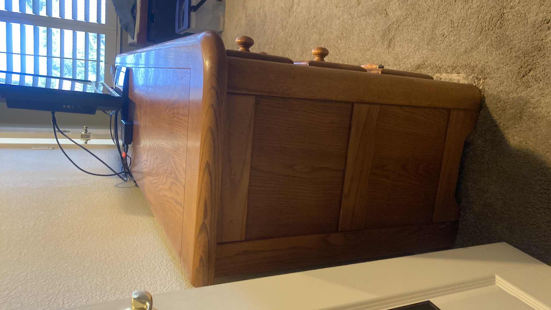 Photo 1 of HEAVY OAK 8 DRAWER DRESSER 75” x 20 1/2” H30 1/2”