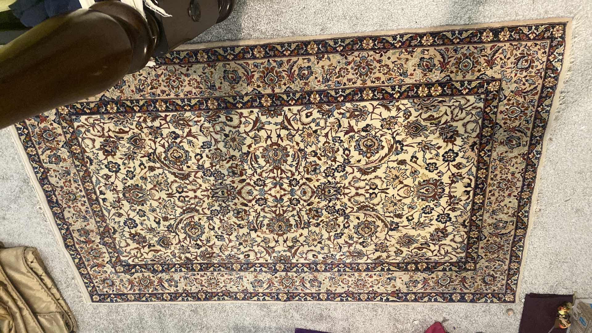 Photo 1 of SILK PERSIAN HAND WOVEN AREA RUG 41” X 70” EXCLUDING FRINGE