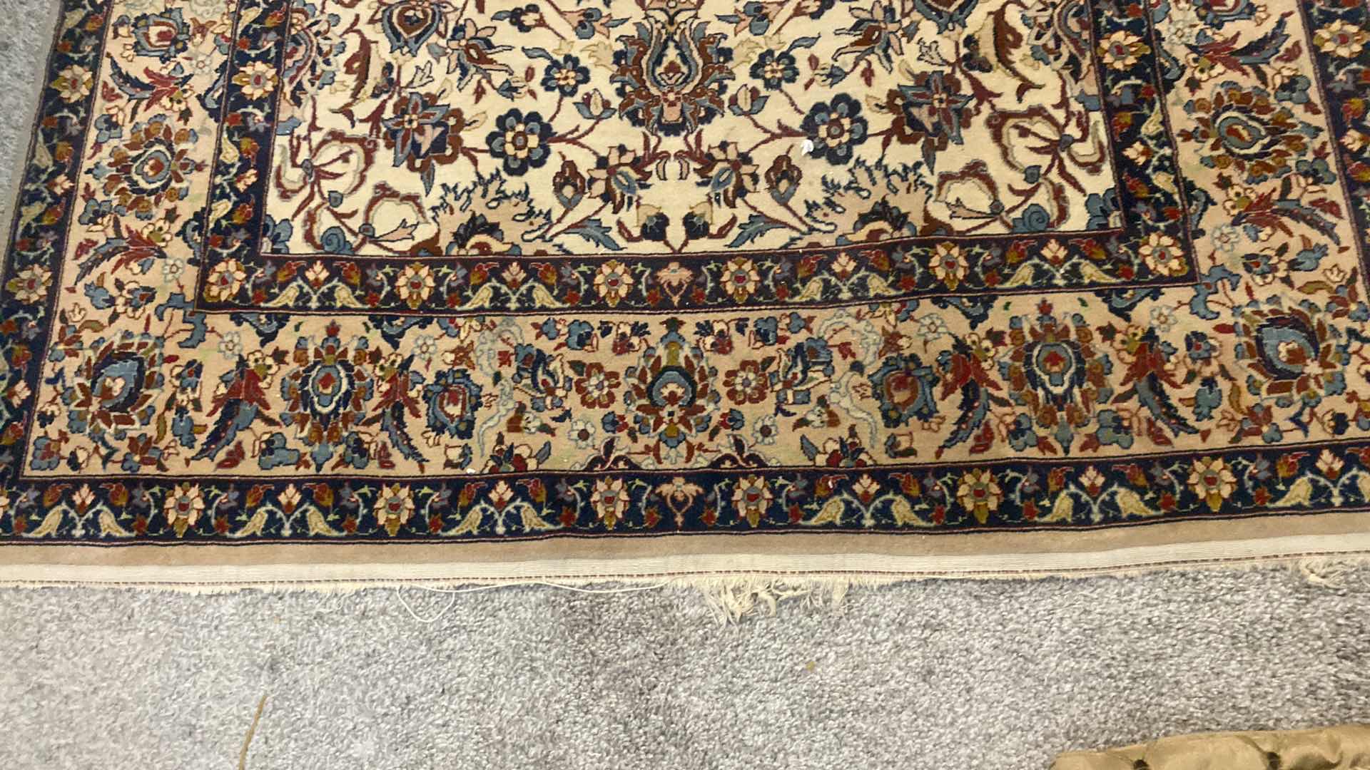 Photo 1 of SILK PERSIAN HAND WOVEN AREA RUG 41” X 70” EXCLUDING FRINGE