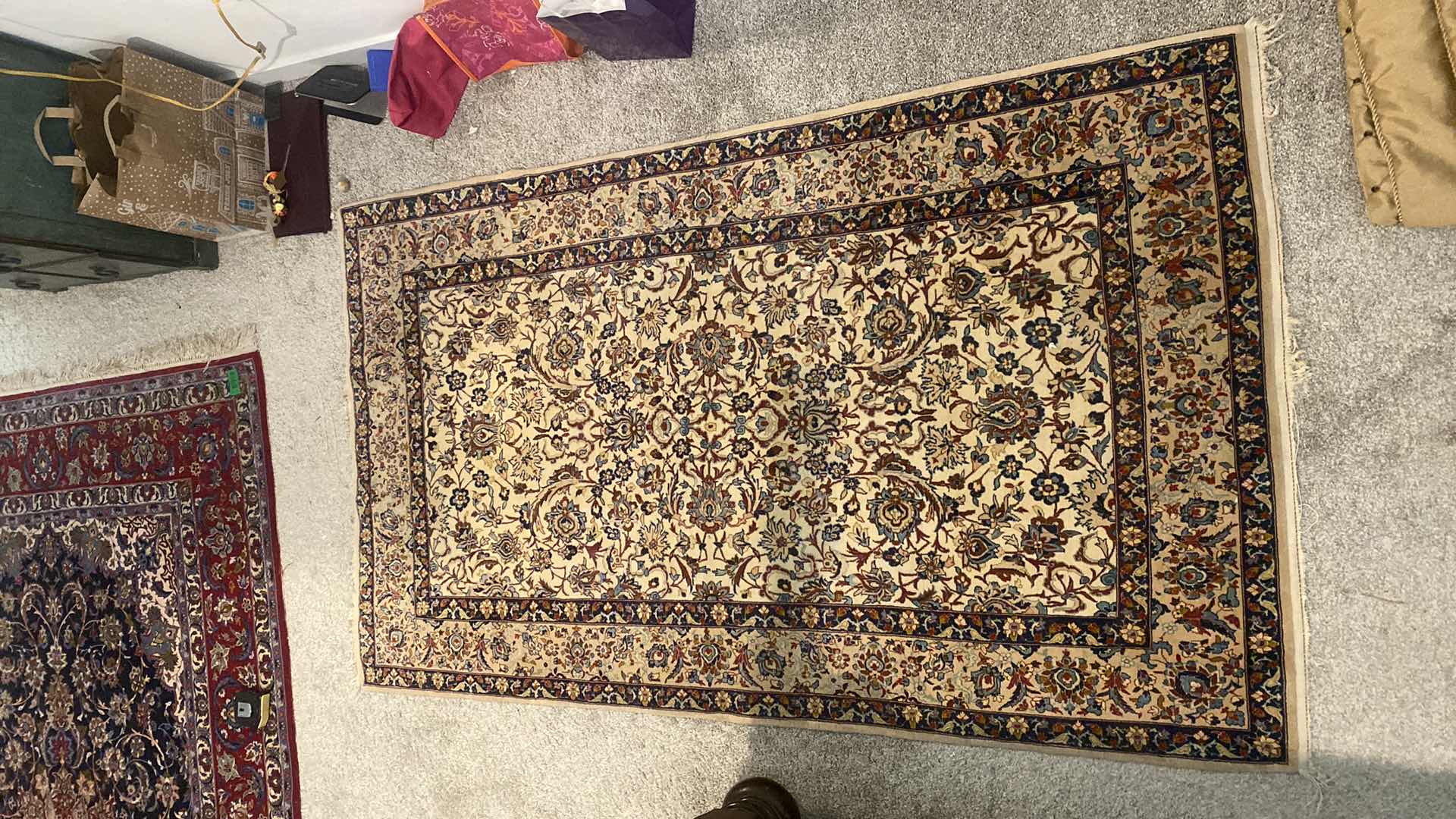 Photo 1 of SILK PERSIAN HAND WOVEN AREA RUG 41” X 70” EXCLUDING FRINGE