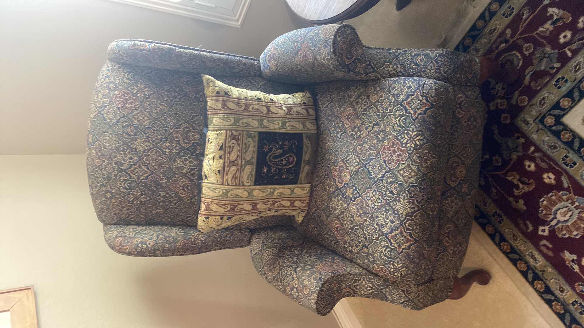 Photo 1 of RECLINING UPHOLSTERED WING CHAIR 31“ x 33“ H 39”