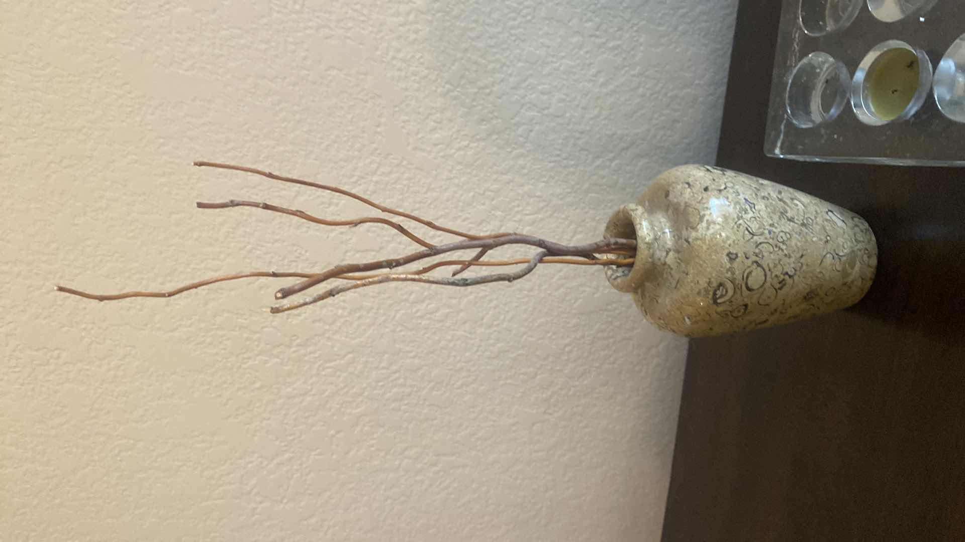 Photo 2 of 2 MARBLE VASES H6” & GLASS VOTIVE HOLDER