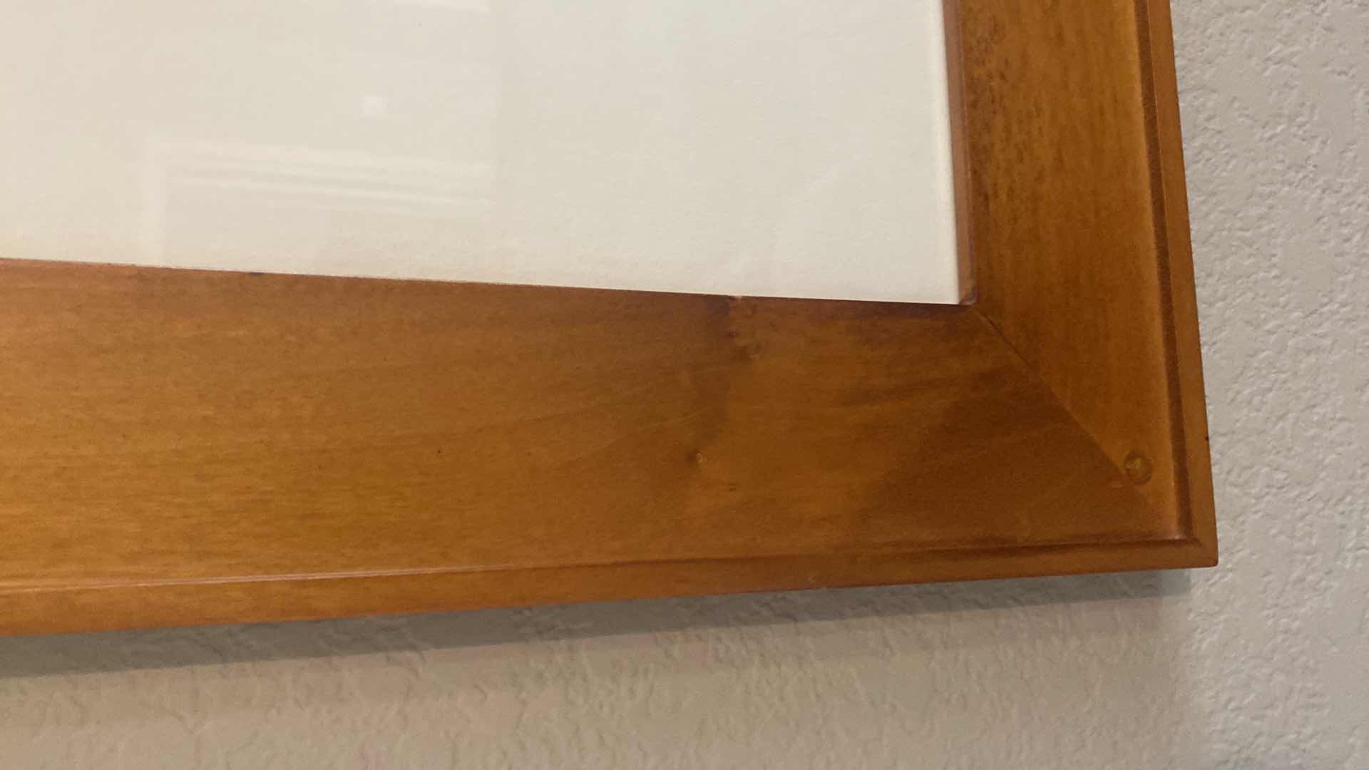 Photo 1 of WOOD FRAMED FLORAL PRINT ARTWORK 21“ x 25“