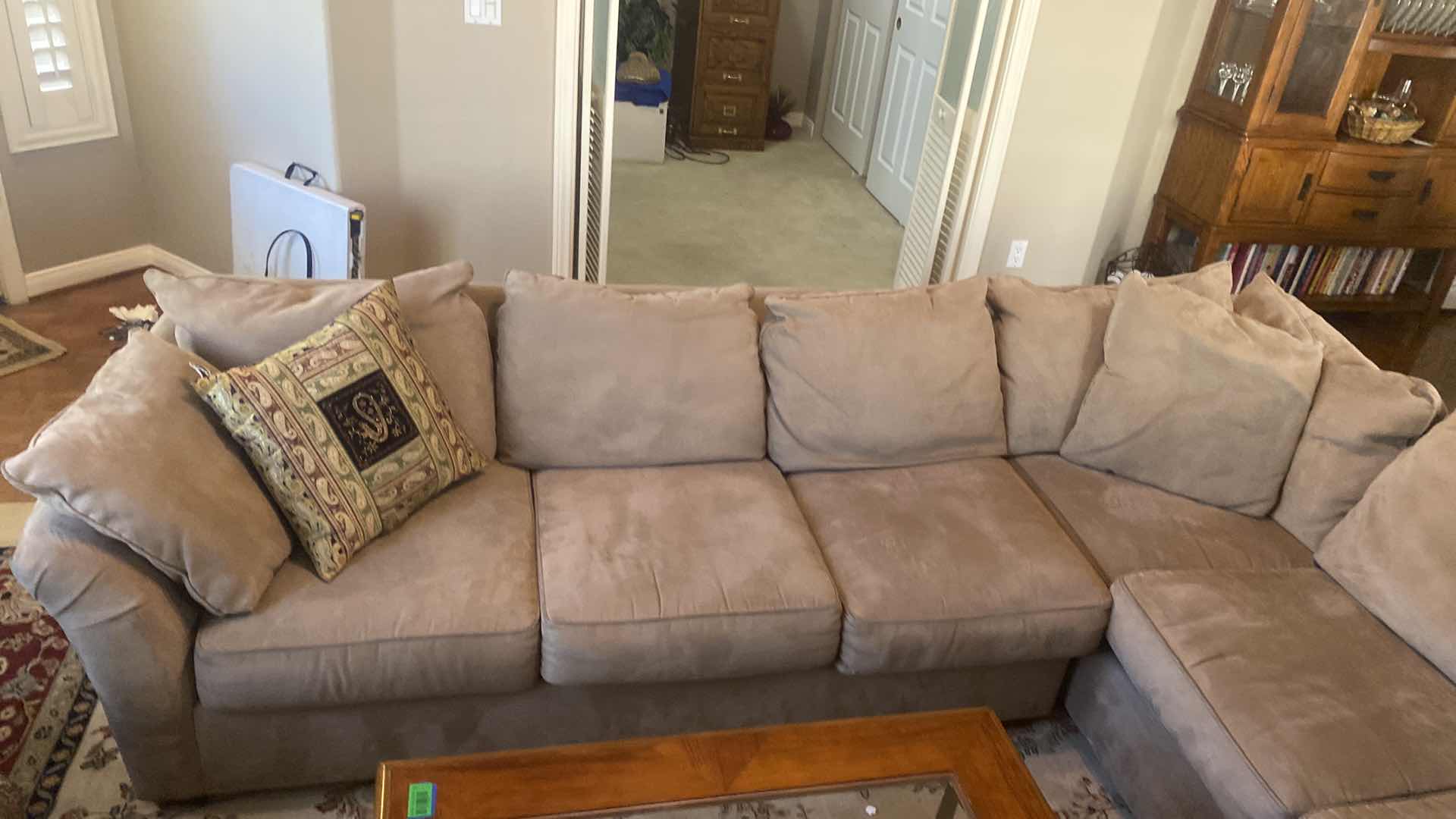 Photo 2 of 2 PIECE BEAHUS SECTIONAL MICROFIBER SOFA 85“ x 114“