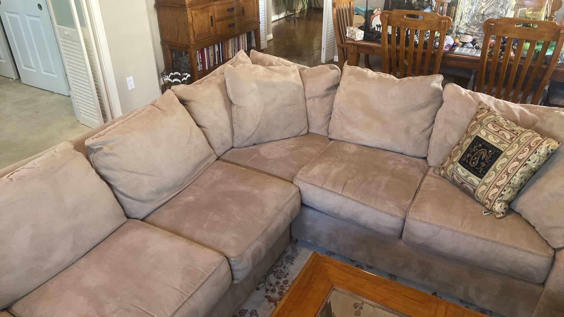 Photo 1 of 2 PIECE BEAHUS SECTIONAL MICROFIBER SOFA 85“ x 114“