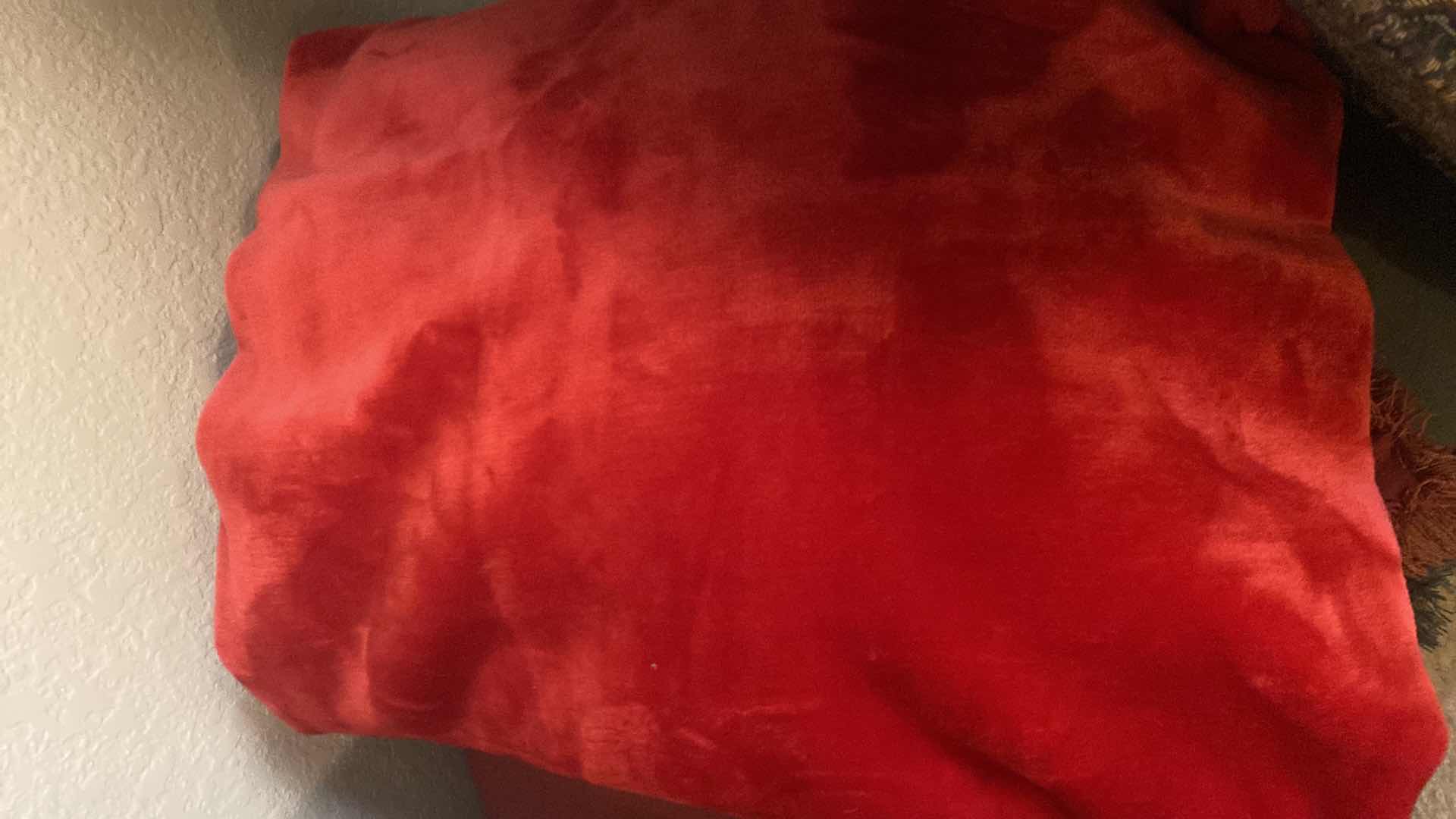 Photo 1 of 6 TOSS PILLOWS & RED THROW