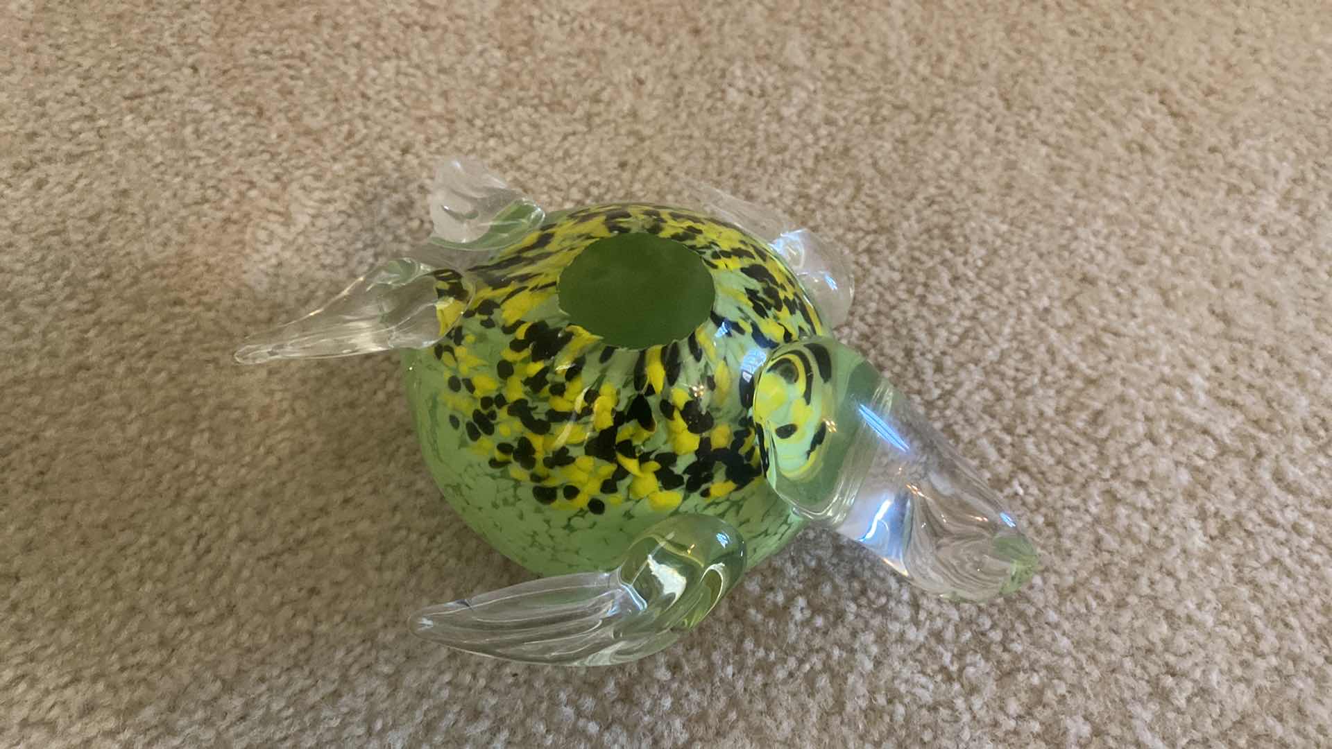 Photo 4 of $69 LATE 20th CENTURY GREEN GLASS SEA TURTLE 7” x 7”