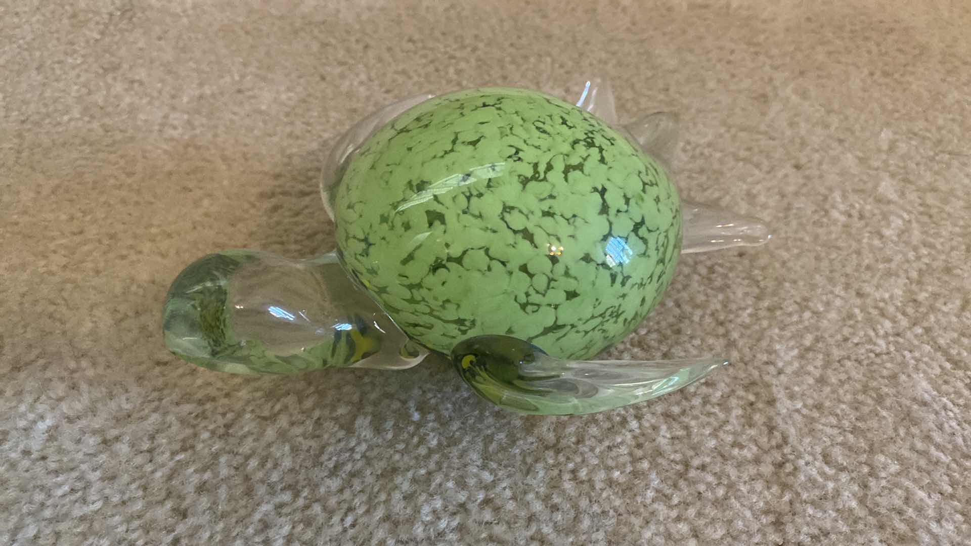 Photo 2 of $69 LATE 20th CENTURY GREEN GLASS SEA TURTLE 7” x 7”