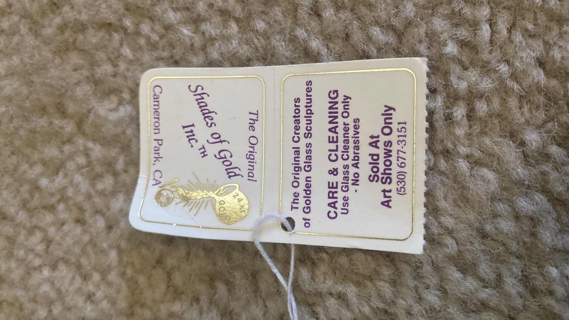 Photo 1 of $115 24K GOLD PLATED SEA TURTLE SCULPTURE WITH GLASS 7” x 4”