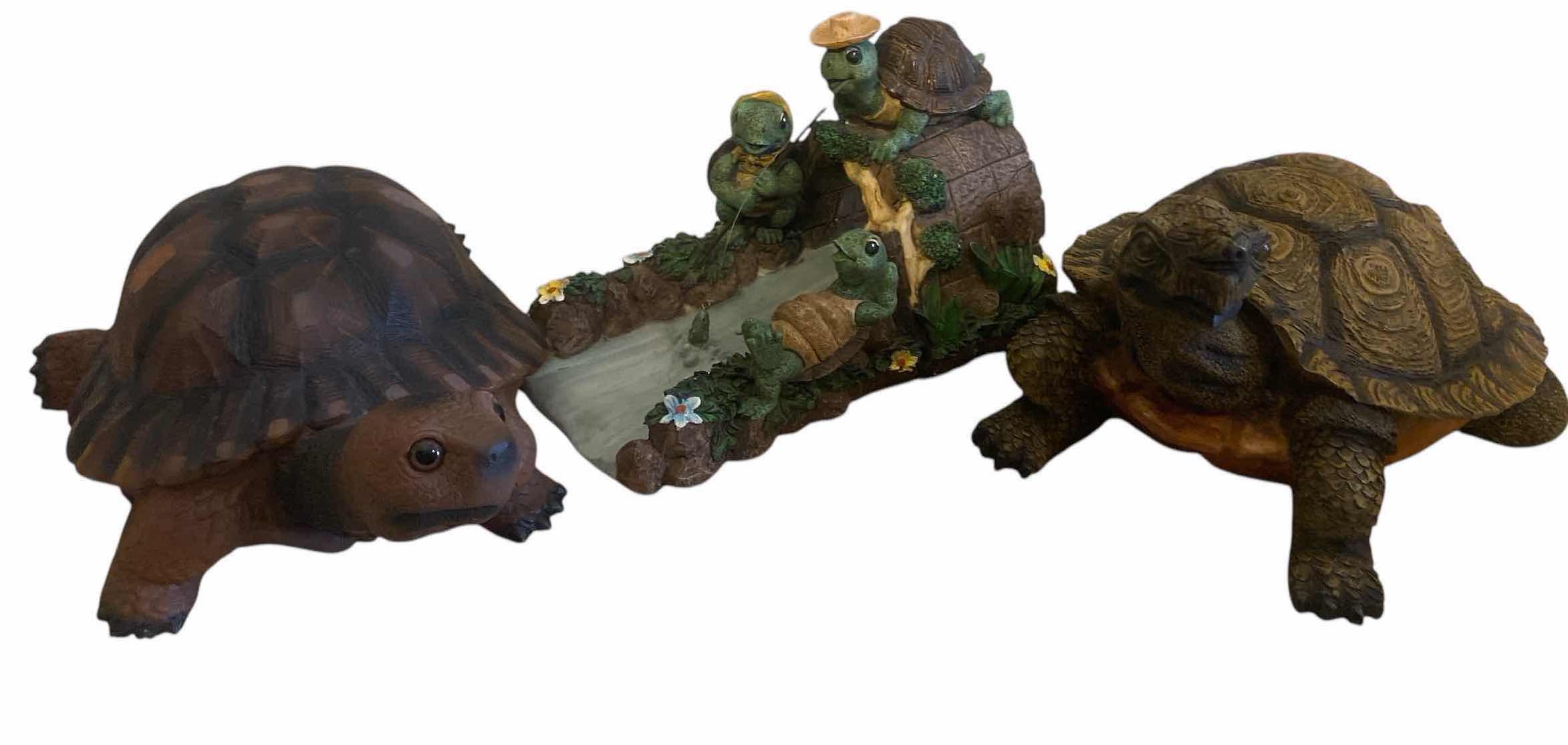 Photo 1 of 3 - RESIN TURTLES LARGEST 10” x 8”