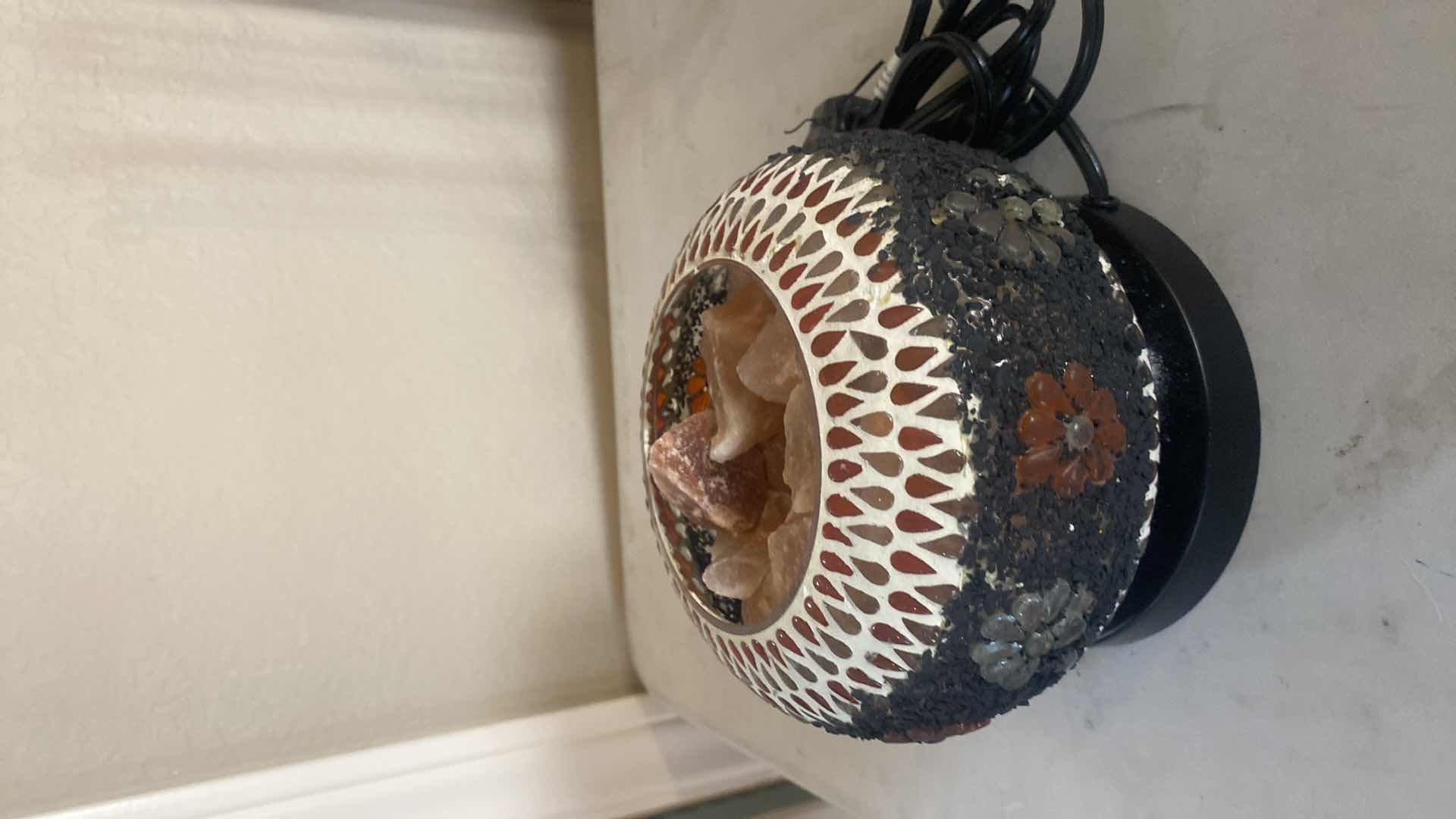 Photo 3 of 2 CHARGER PLATES & ROUND SALT LAMP 7” x 6”