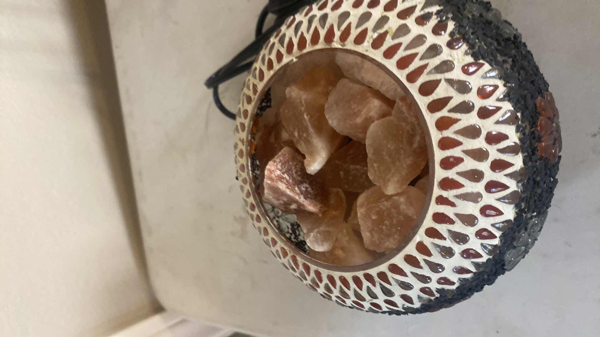 Photo 4 of 2 CHARGER PLATES & ROUND SALT LAMP 7” x 6”