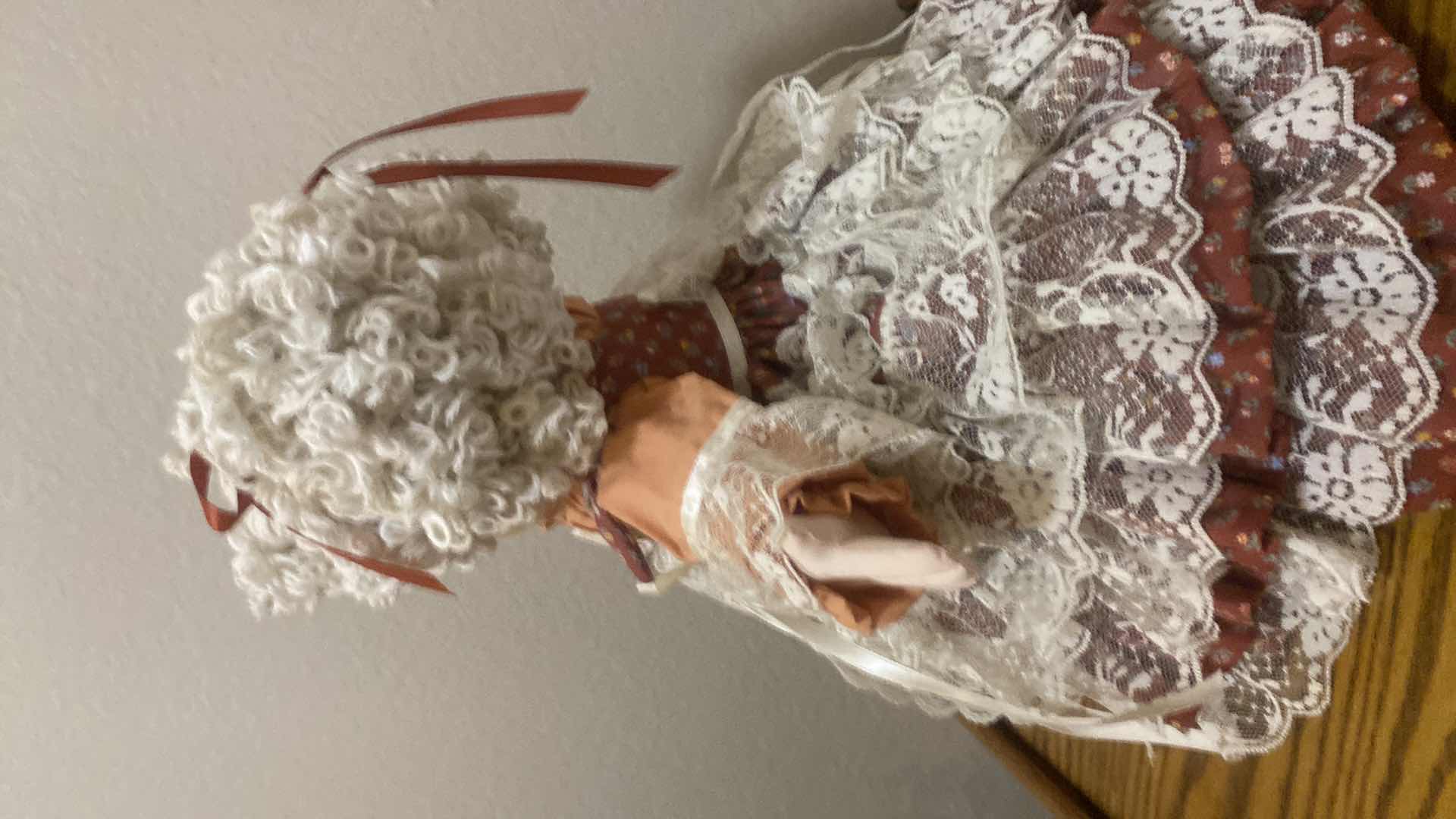 Photo 1 of VINTAGE HANDMADE DOLL 15“ x 16“
