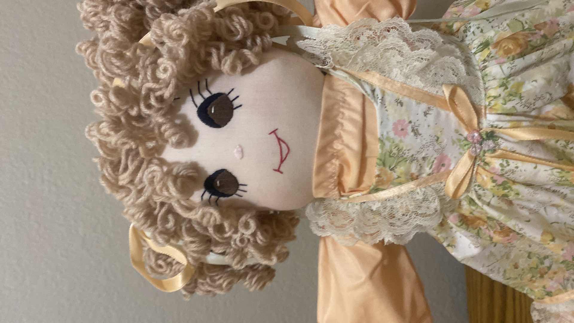 Photo 1 of VINTAGE HANDMADE DOLL 15“ x 16“