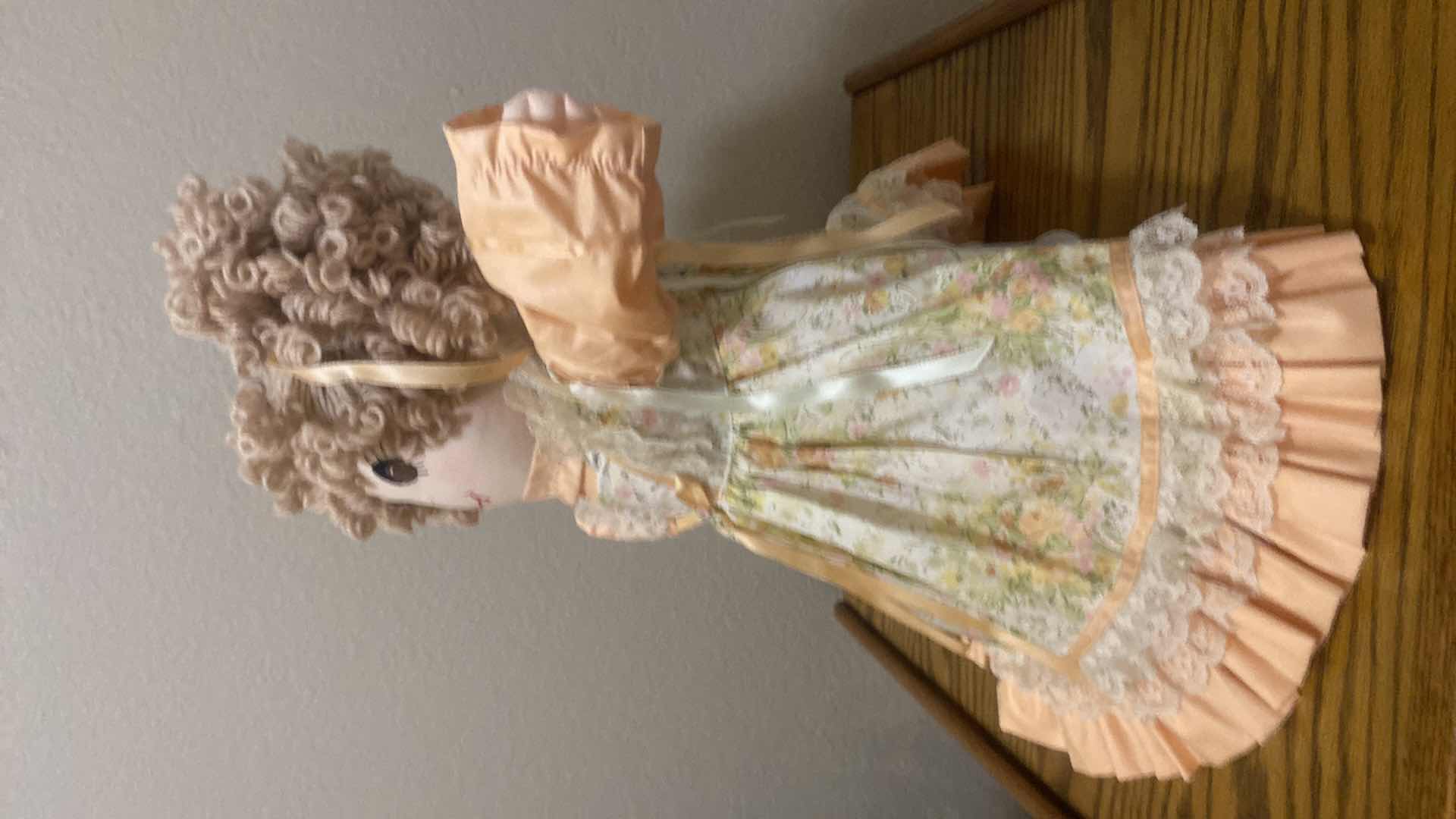 Photo 1 of VINTAGE HANDMADE DOLL 15“ x 16“