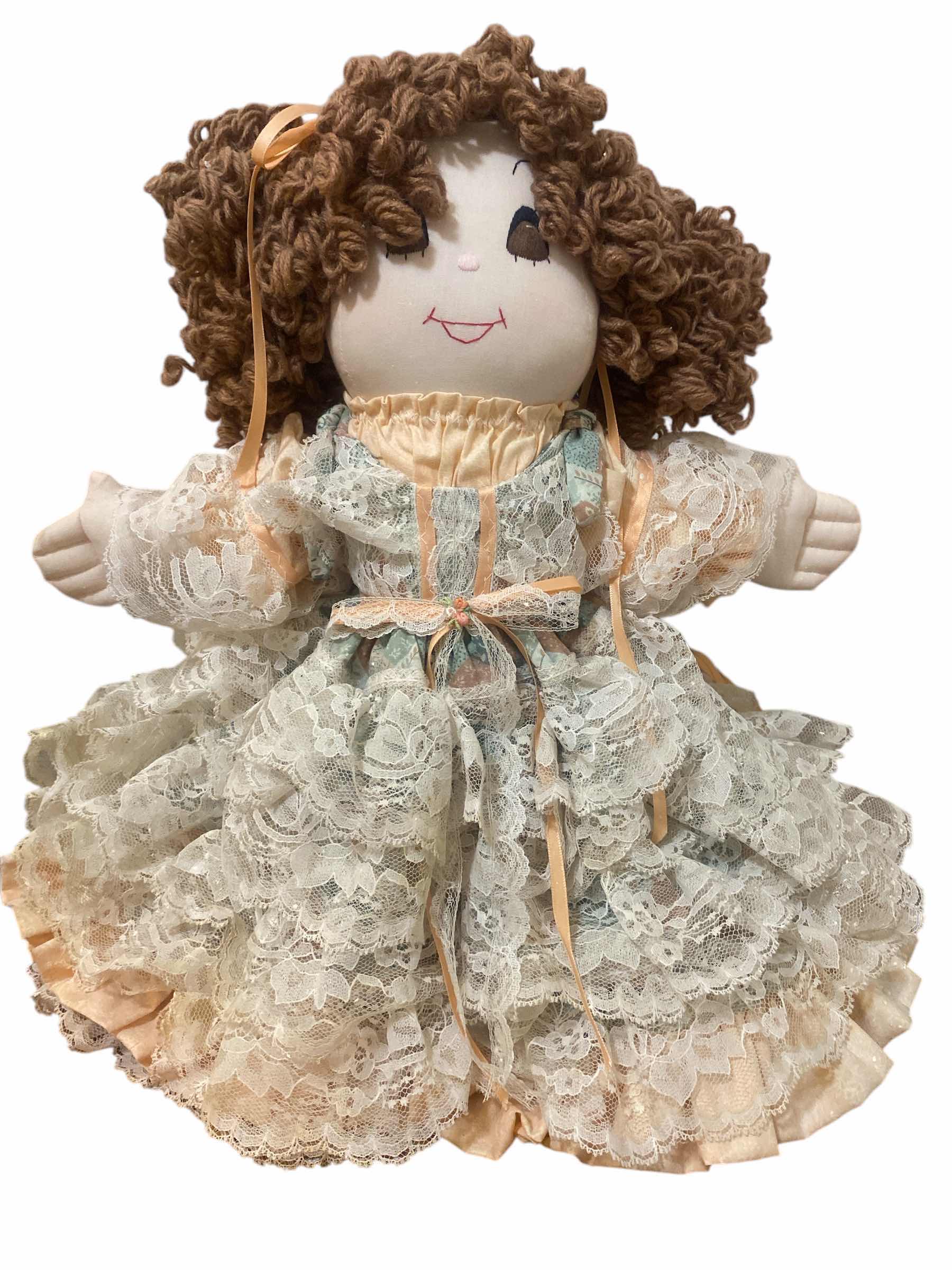 Photo 1 of VINTAGE HANDMADE DOLL 15“ x 16“