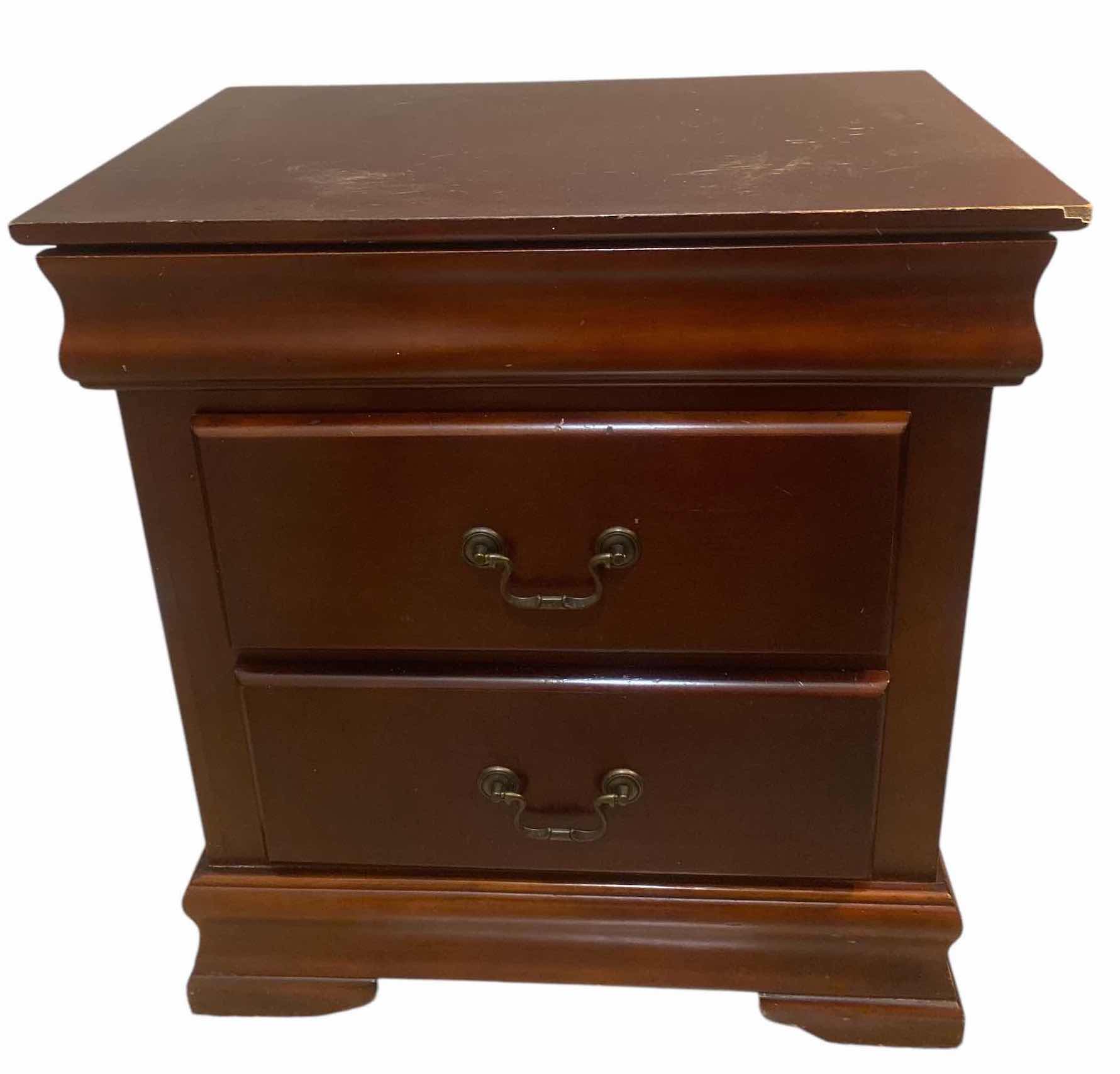 Photo 1 of CHERRY WOID 2 DRAWER NIGHT STAND 24 1/2“ x 16“ H26 1/2”
