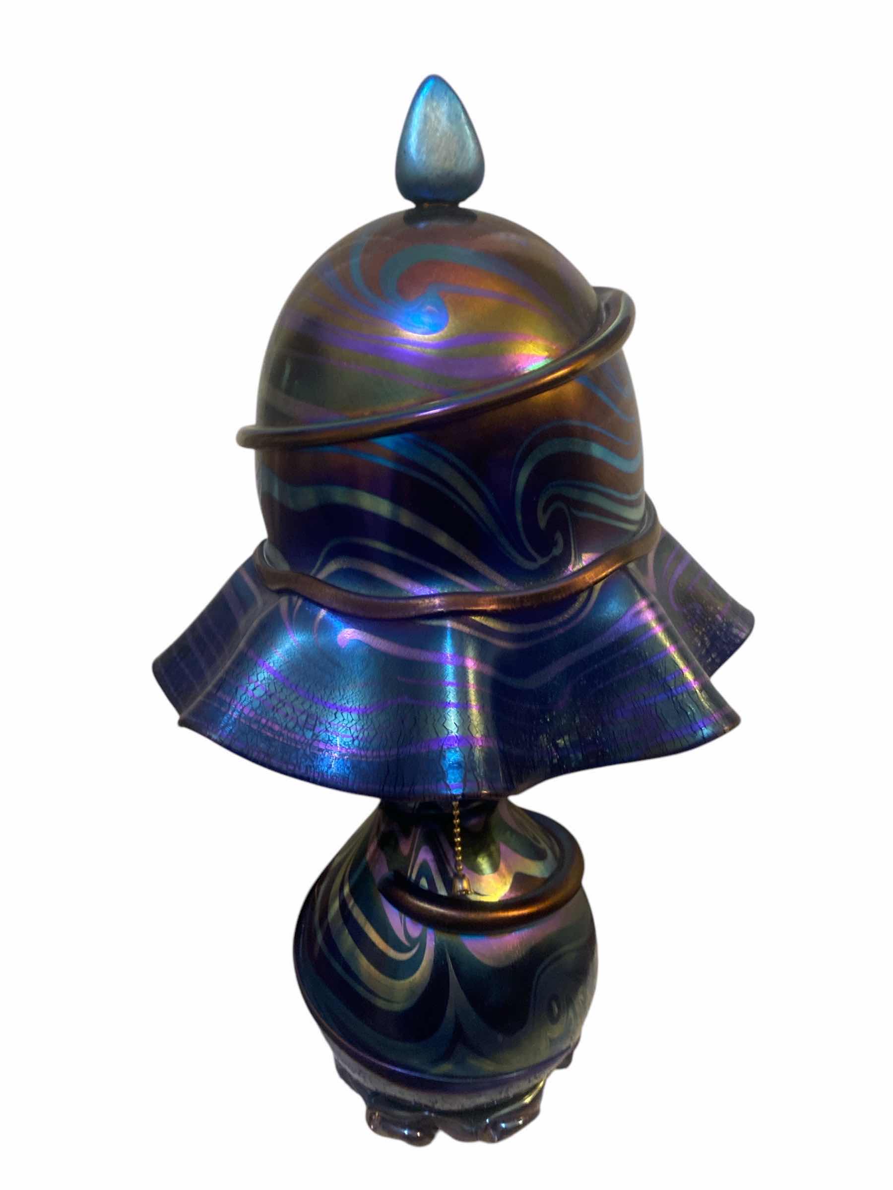 Photo 1 of ART GLASS MID CENTURY MODERN  LAMP H17”