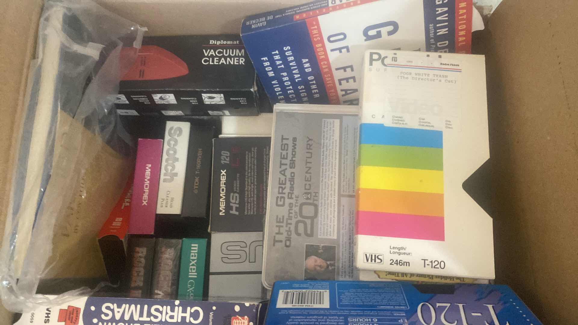 Photo 1 of BOX OF VHS MOVIES & BOOKS