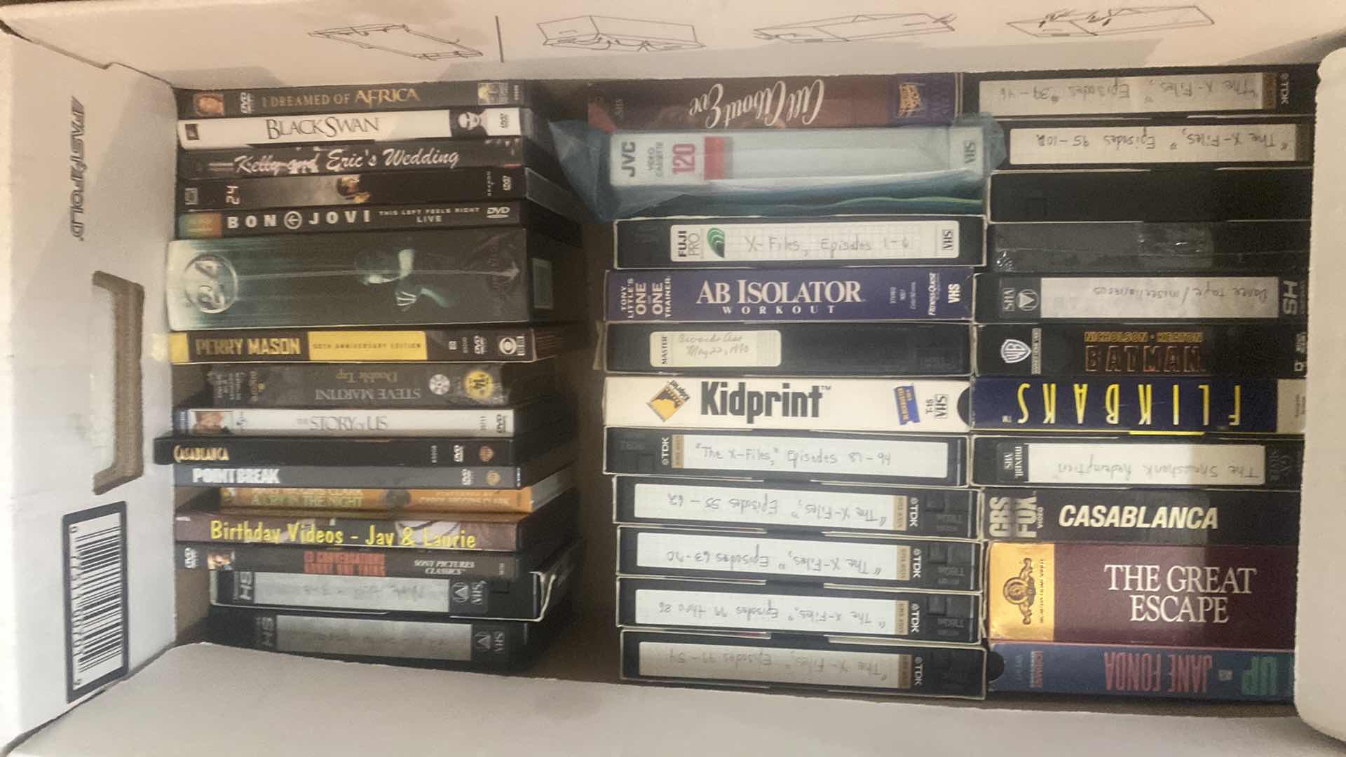 Photo 1 of 2 - BOXES VHS & DVDS