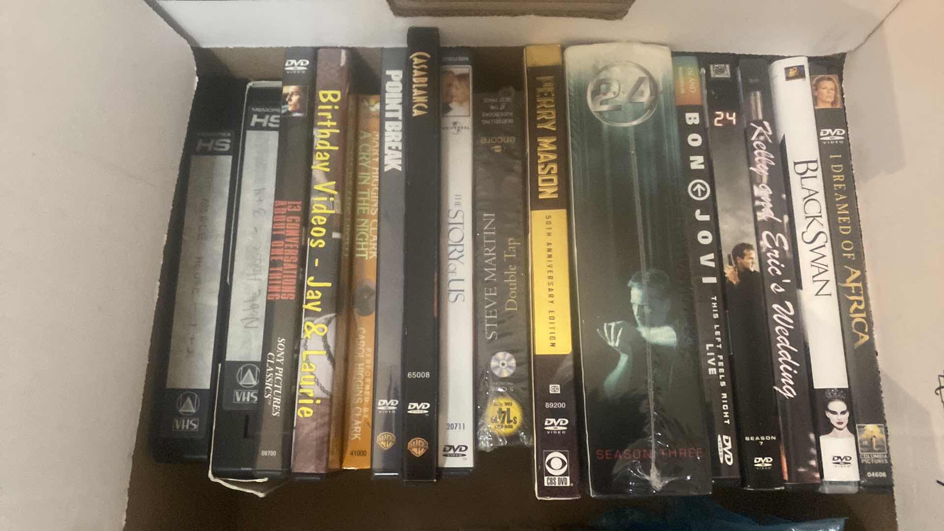 Photo 1 of 2 - BOXES VHS & DVDS