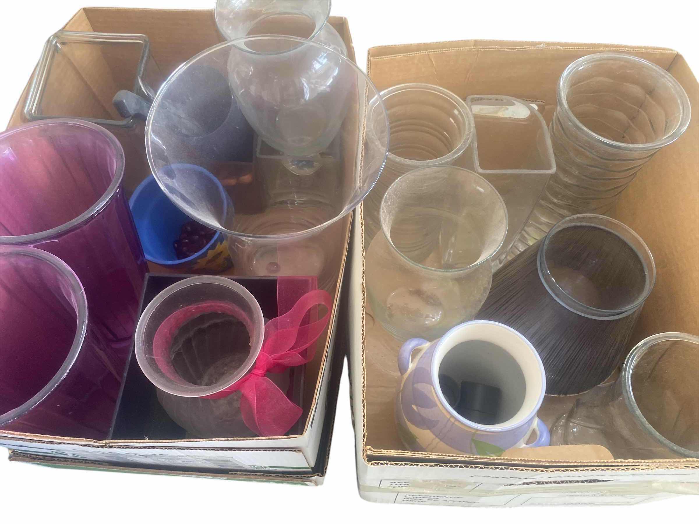 Photo 1 of 2 - BOXES OF VASES