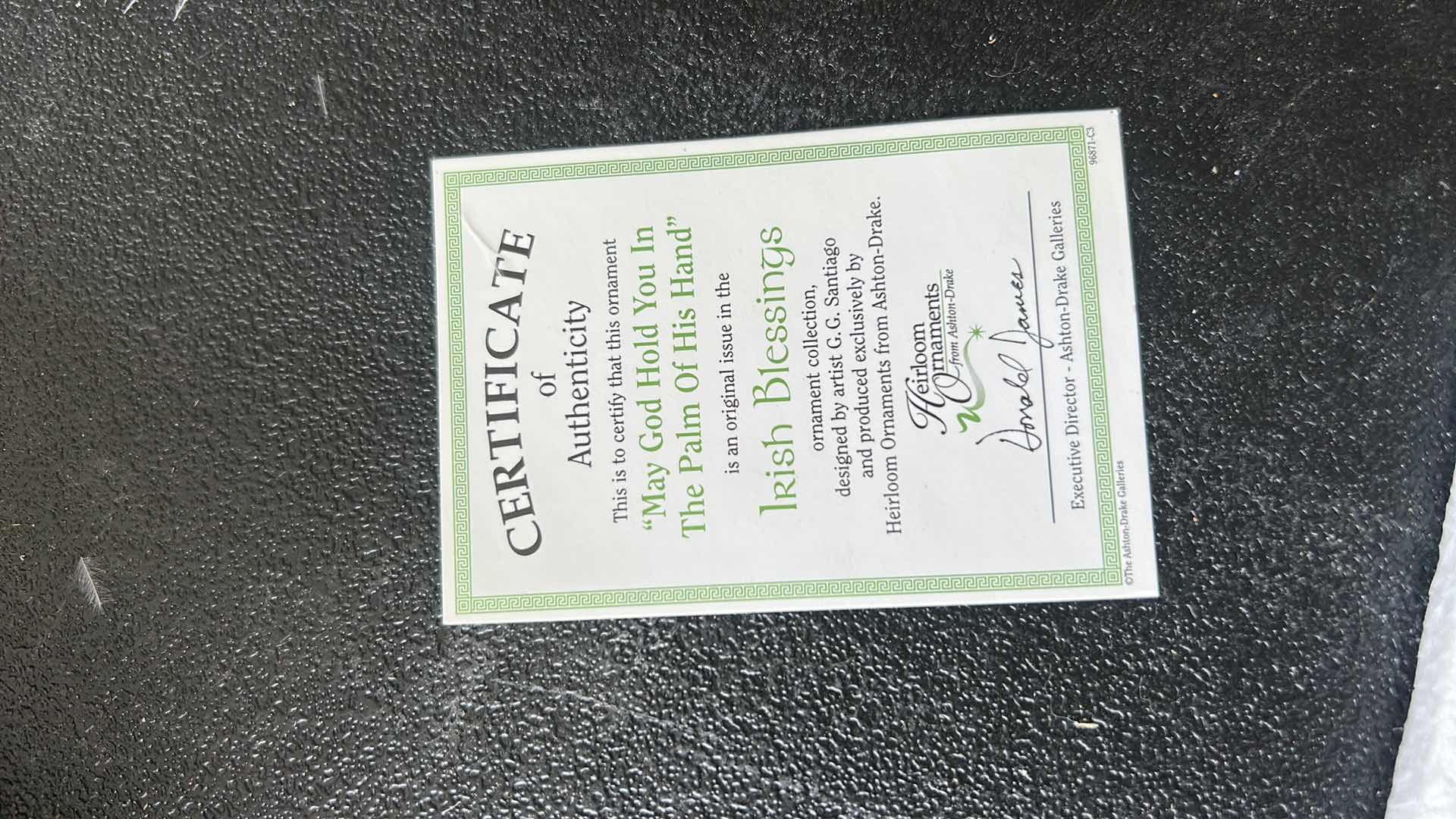 Photo 1 of 3 VINTAGE HEIRLOOM ORNAMENT IRISH BLESSING ANGELS WITH COA