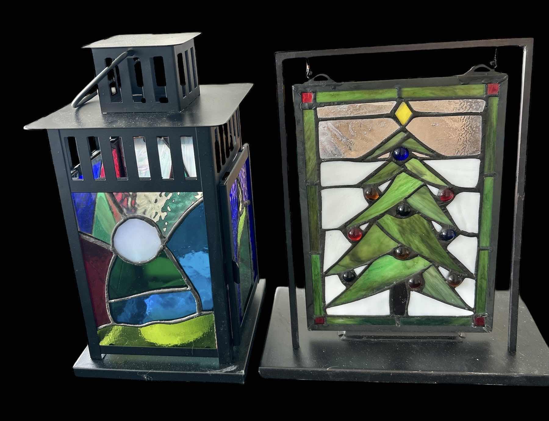 Photo 1 of CHRISTMAS LANTERN H11” & LIGHT UP CHRISTMAS TREE