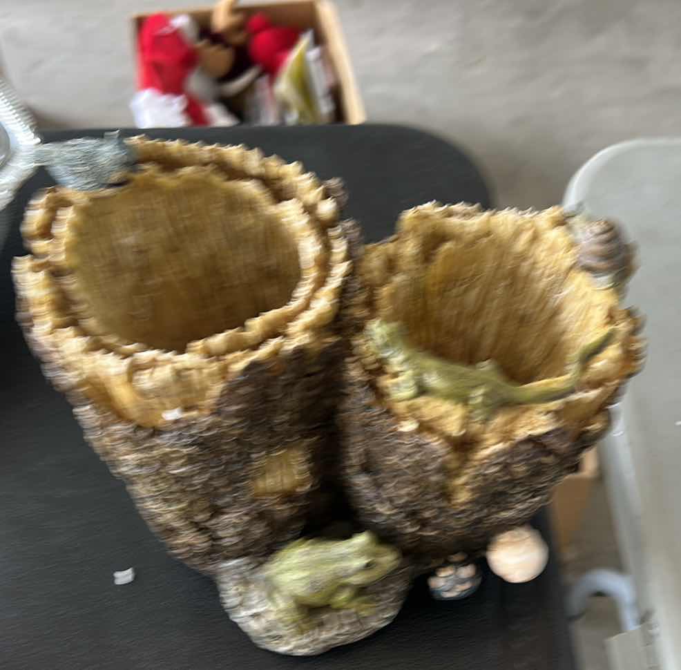 Photo 1 of RUSTIC TREE FLOWER POT H8”