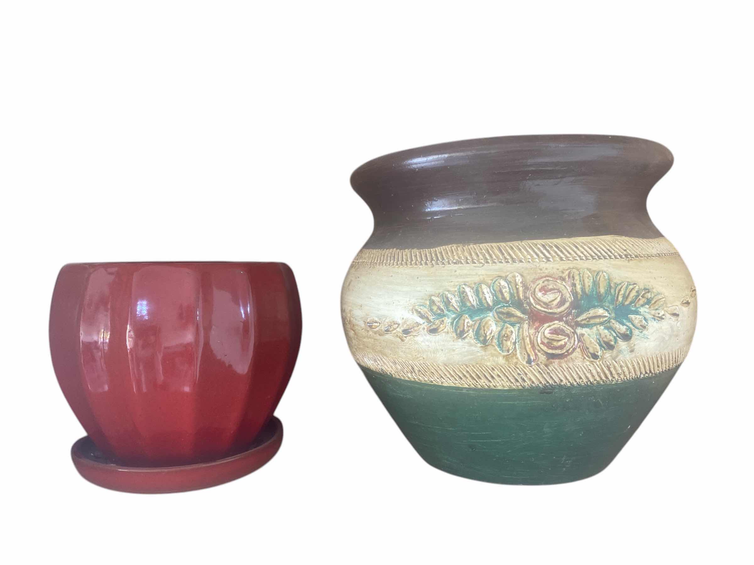 Photo 1 of 2 POTTERY POTS LARGEST 11” x 9 1/2”