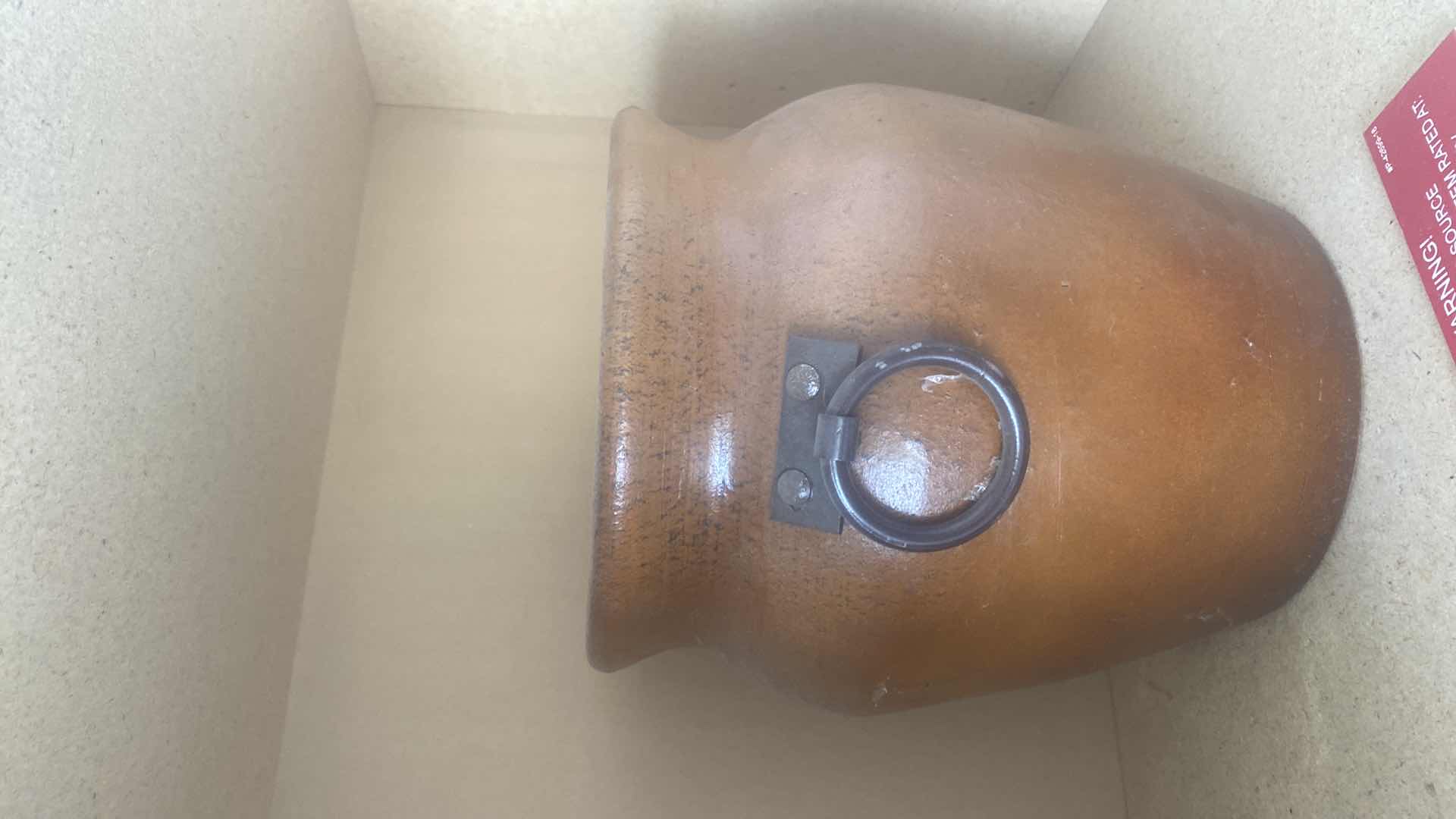Photo 1 of POTTERY WITH METAL HANDLES 11” x 11”