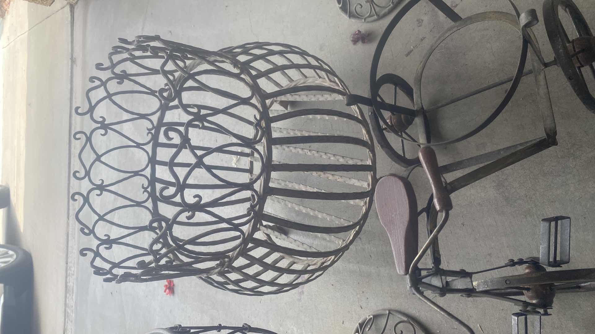 Photo 1 of 3 METAL BASKETS & BICYCLE LARGEST 14” x 16”